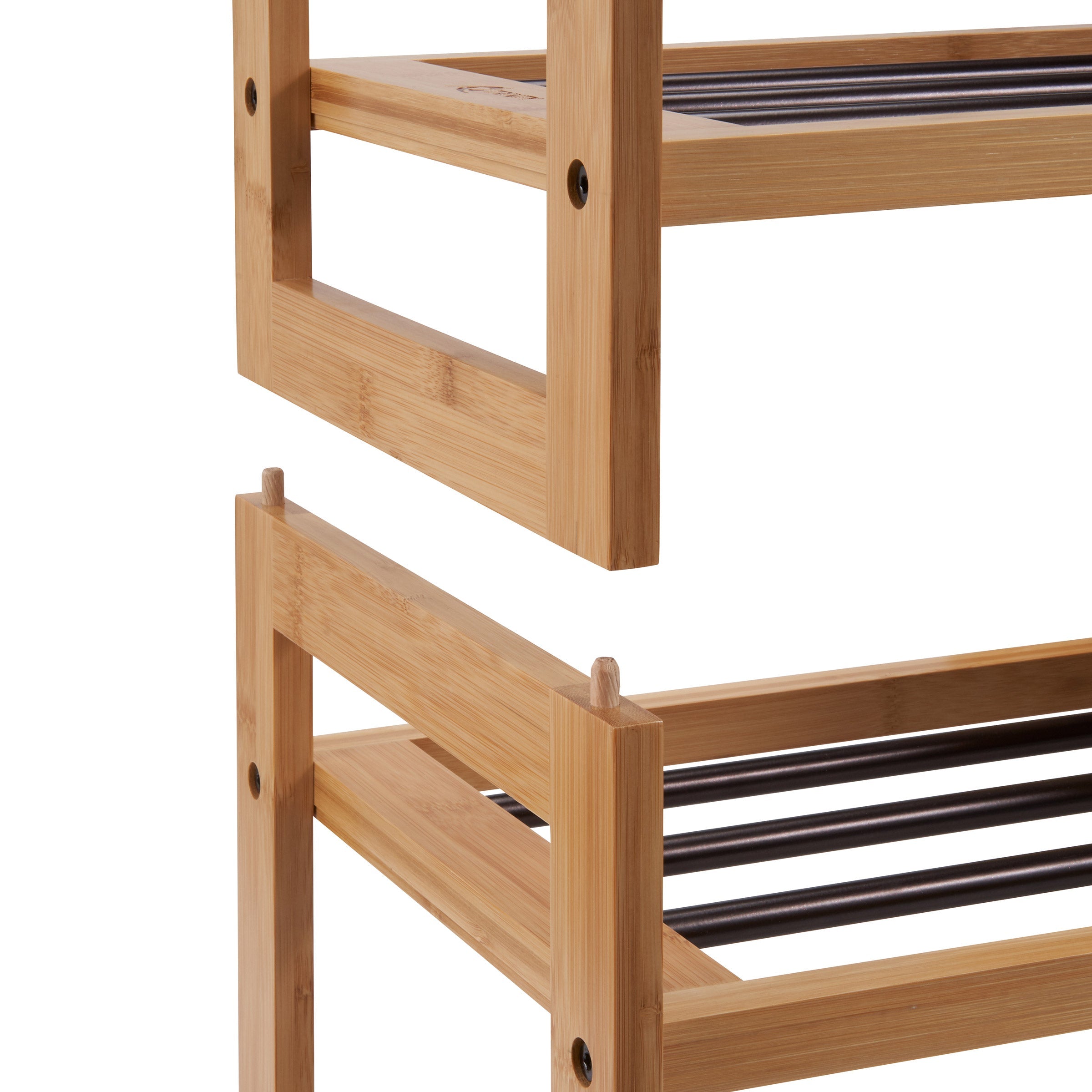 Bamboo Shoe Rack, 2-Pack