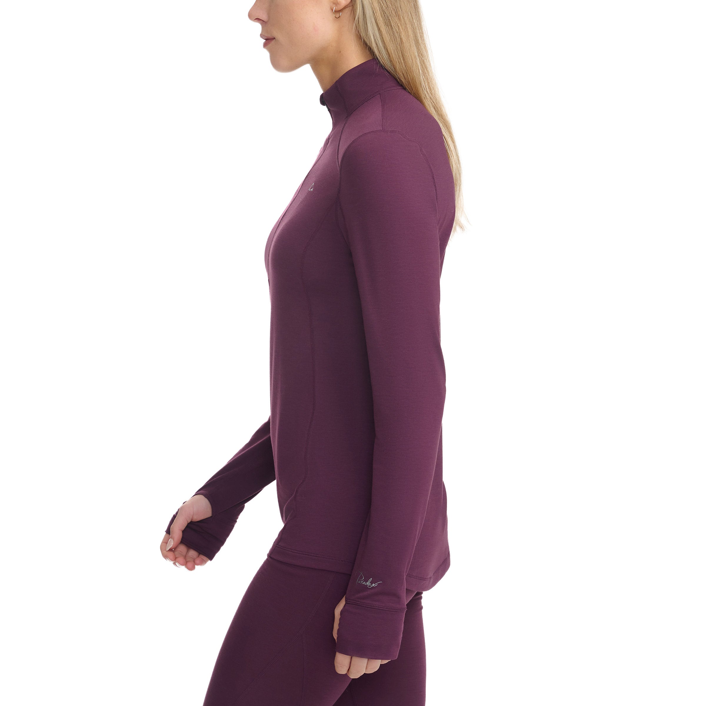 Ladies’ 1/4 Zip Merino Wool Blend Base Layer Top