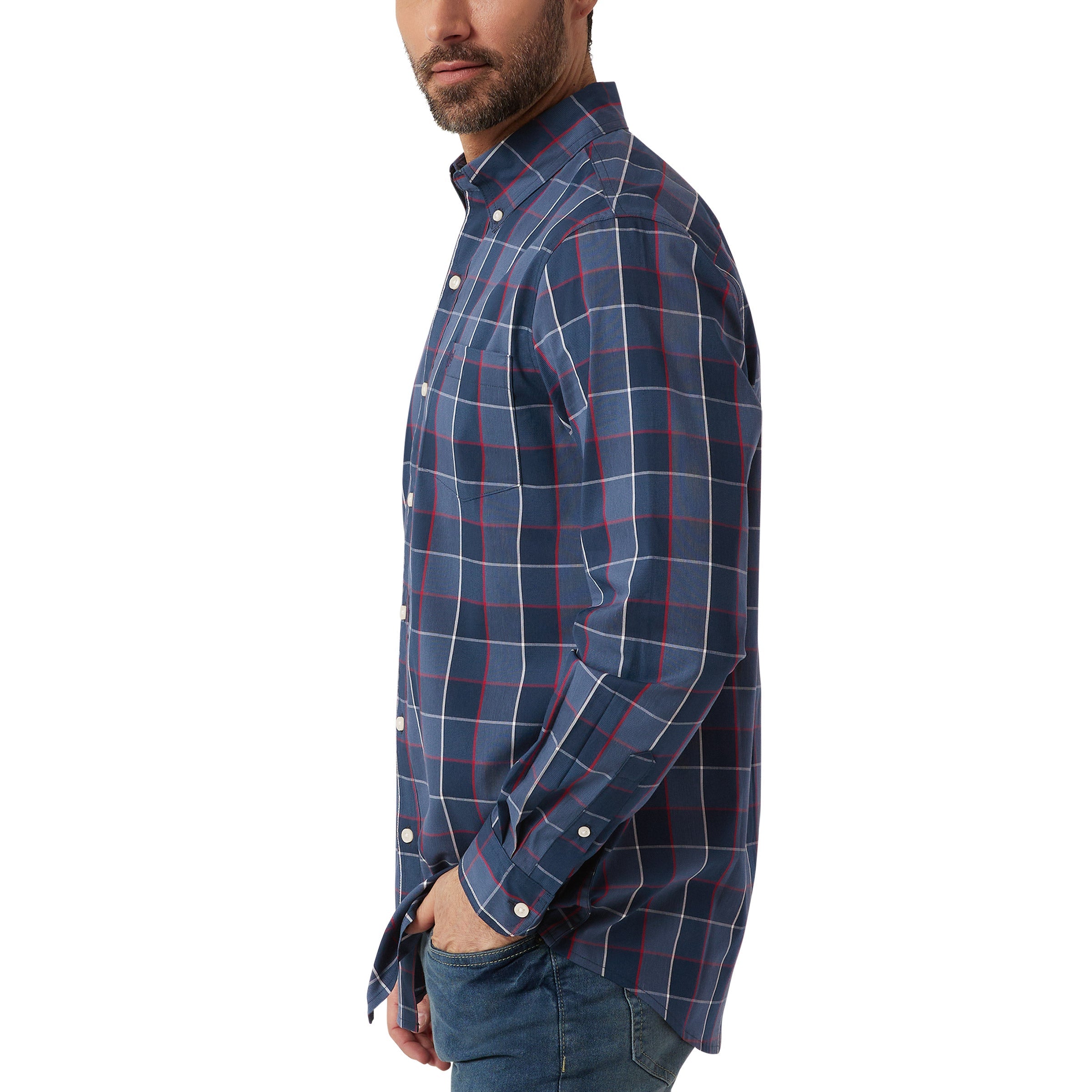 Chaps Men'S Easy Care Button-Down Shirt