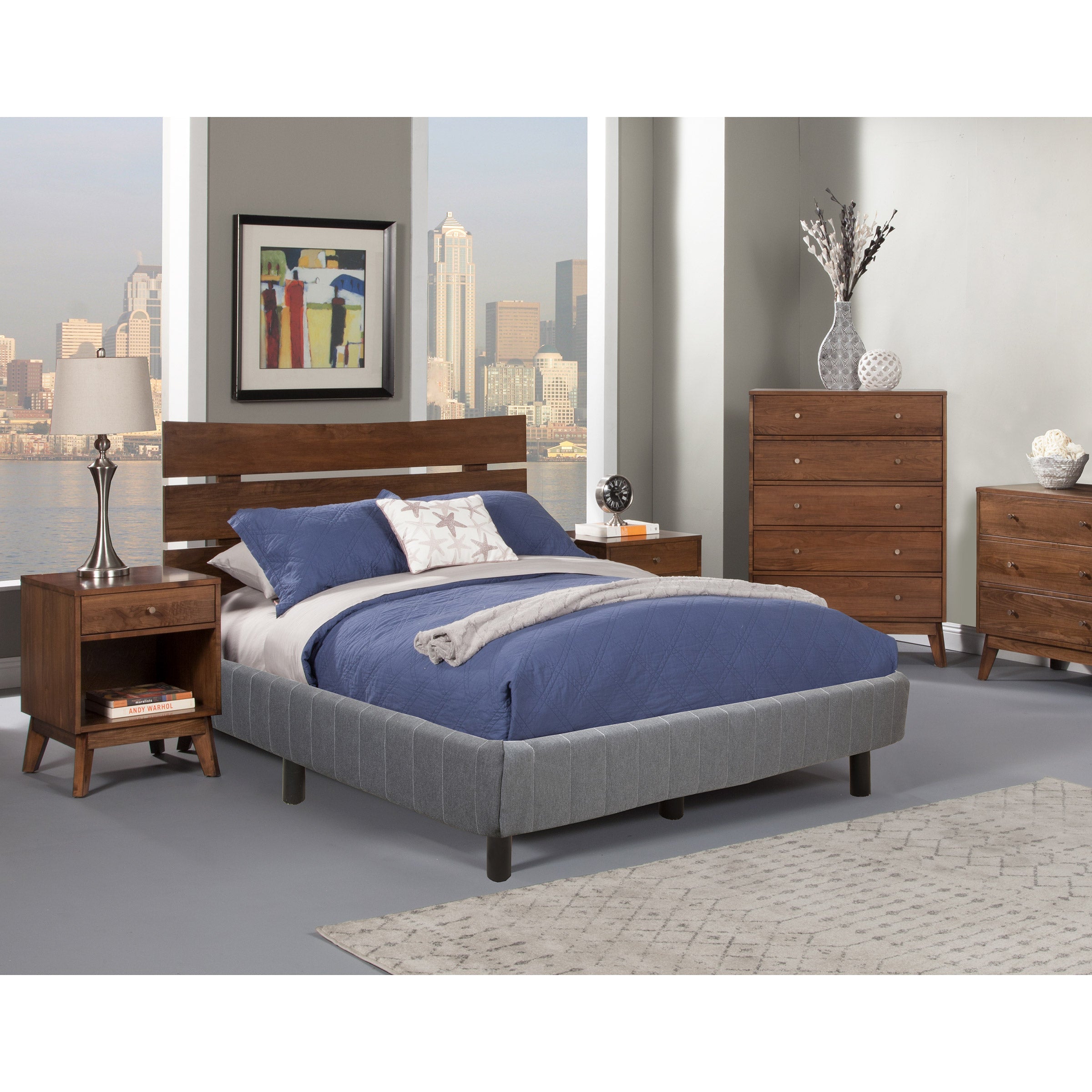 Enforce 7" Metal Box Spring with Headboard Bracket and Legs