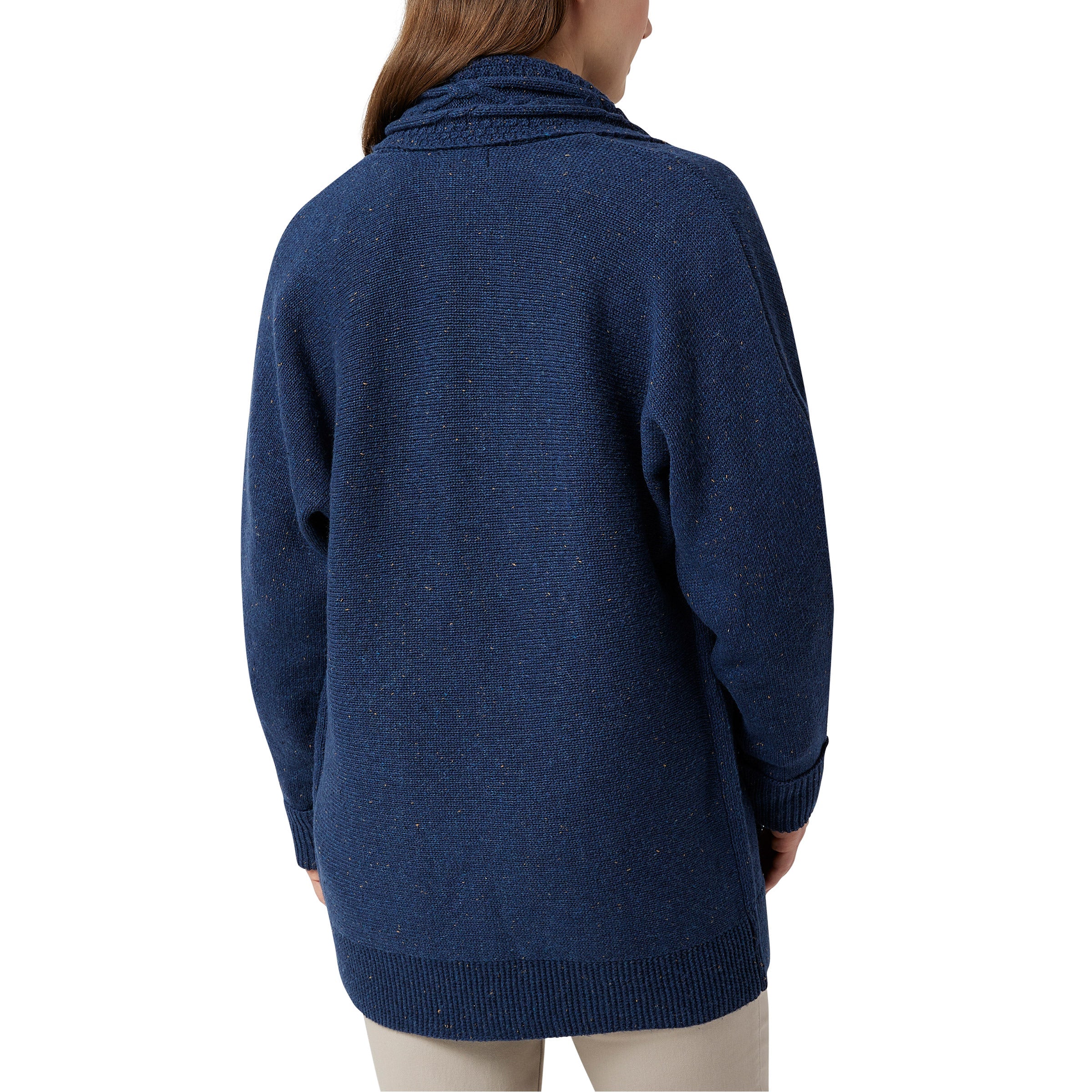 Ladies' Cable Neck Cardigan