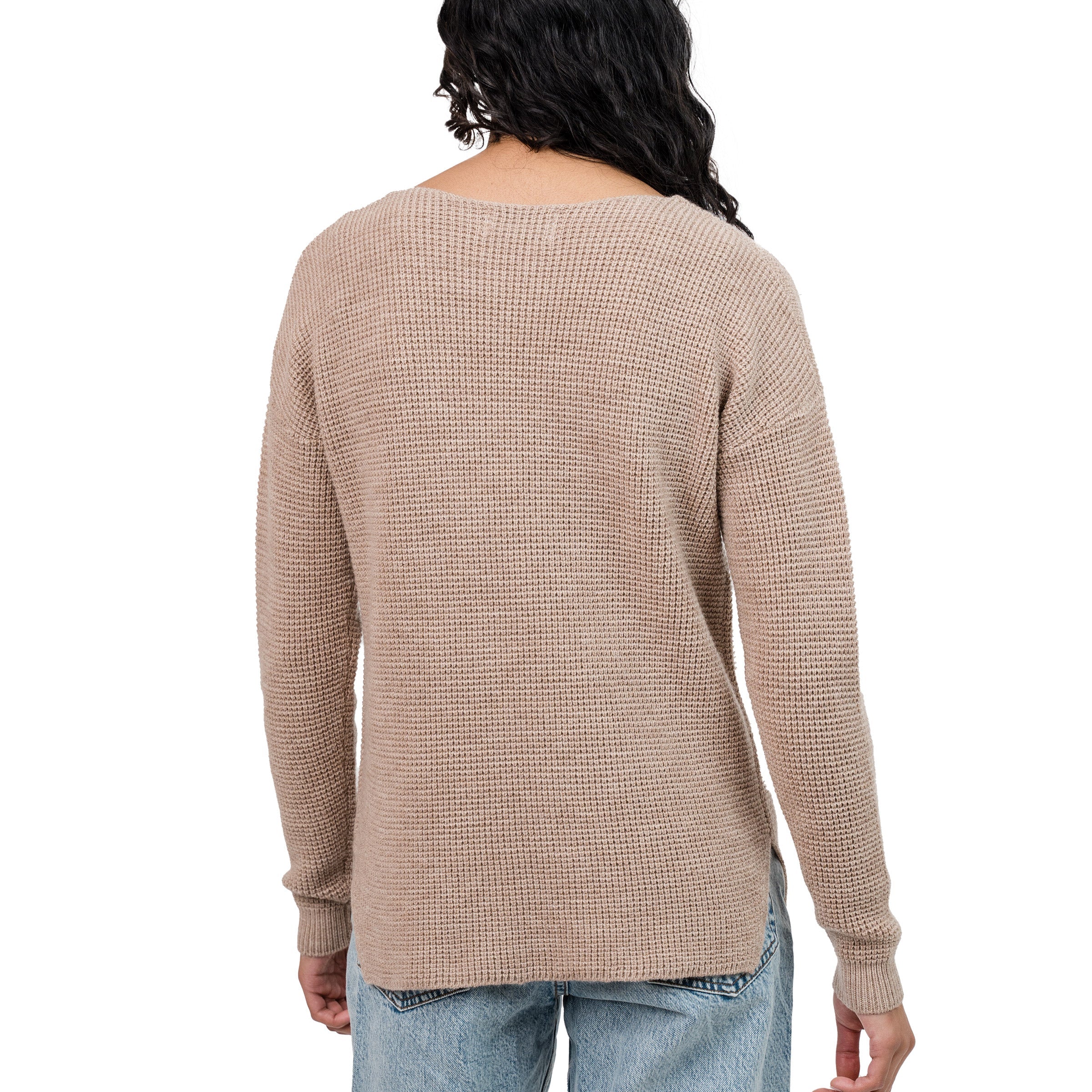 Ladies' Waffle Knit Sweater