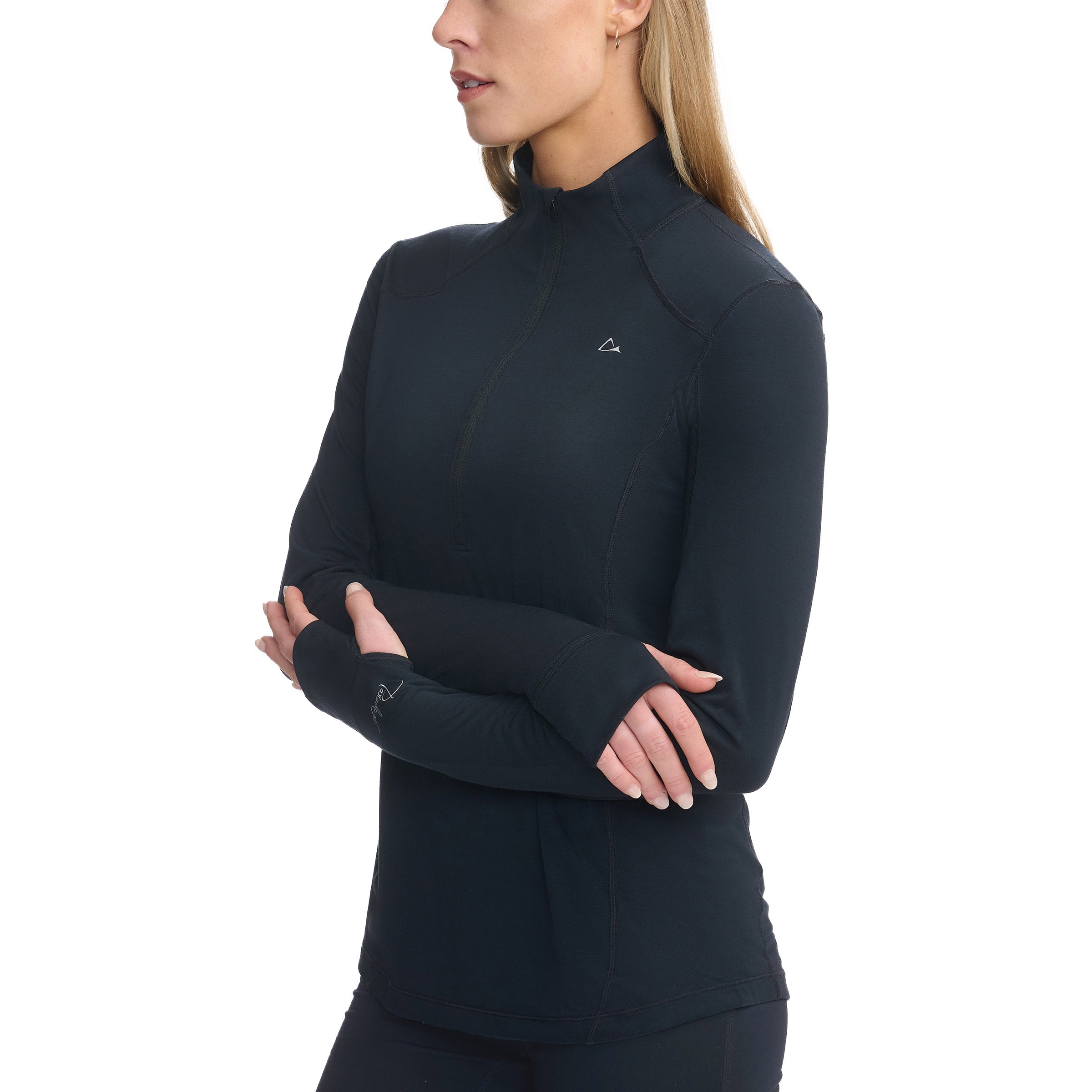 Ladies’ 1/4 Zip Merino Wool Blend Base Layer Top