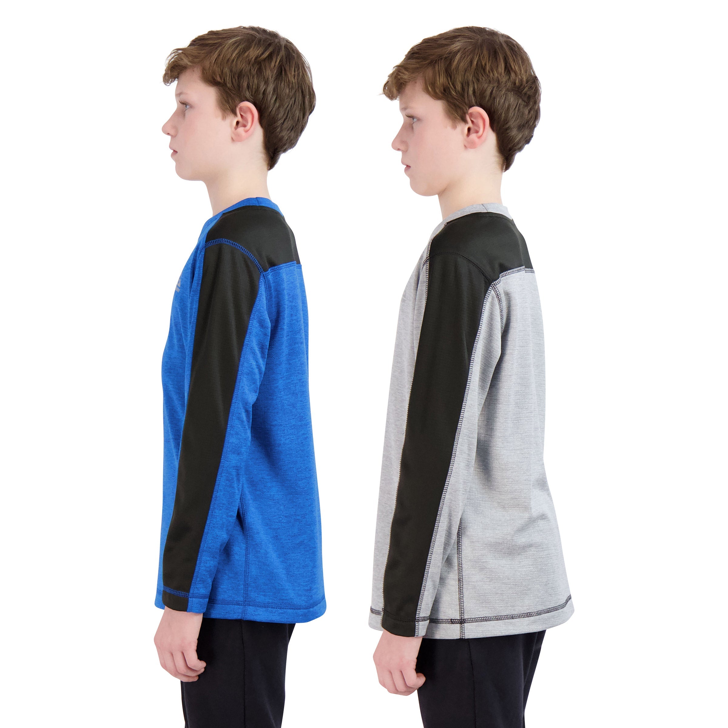 Youth Fleece Lined Long Sleeve Shirt, 2-Pack