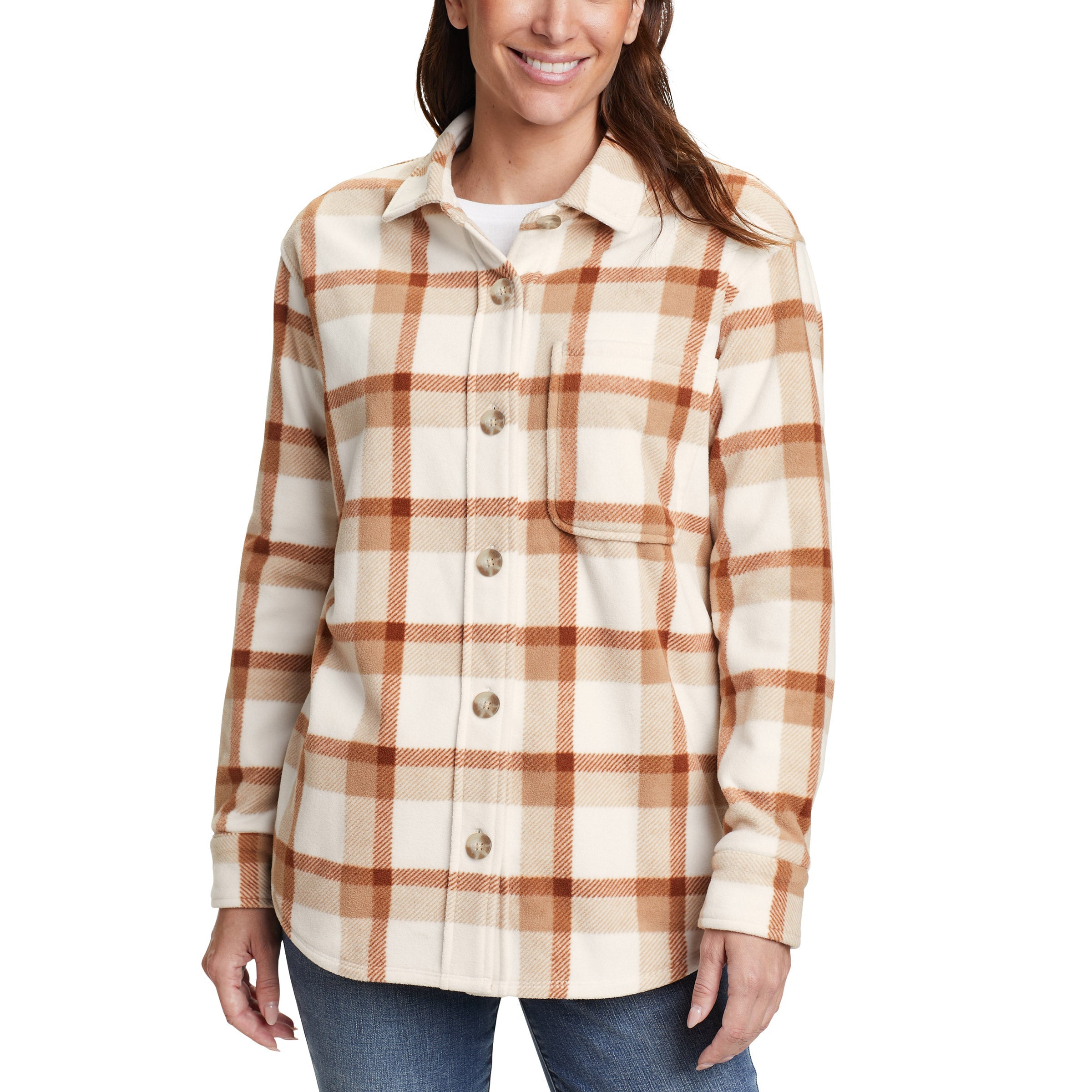 Ladies' Microfleece Button-Up Shirt