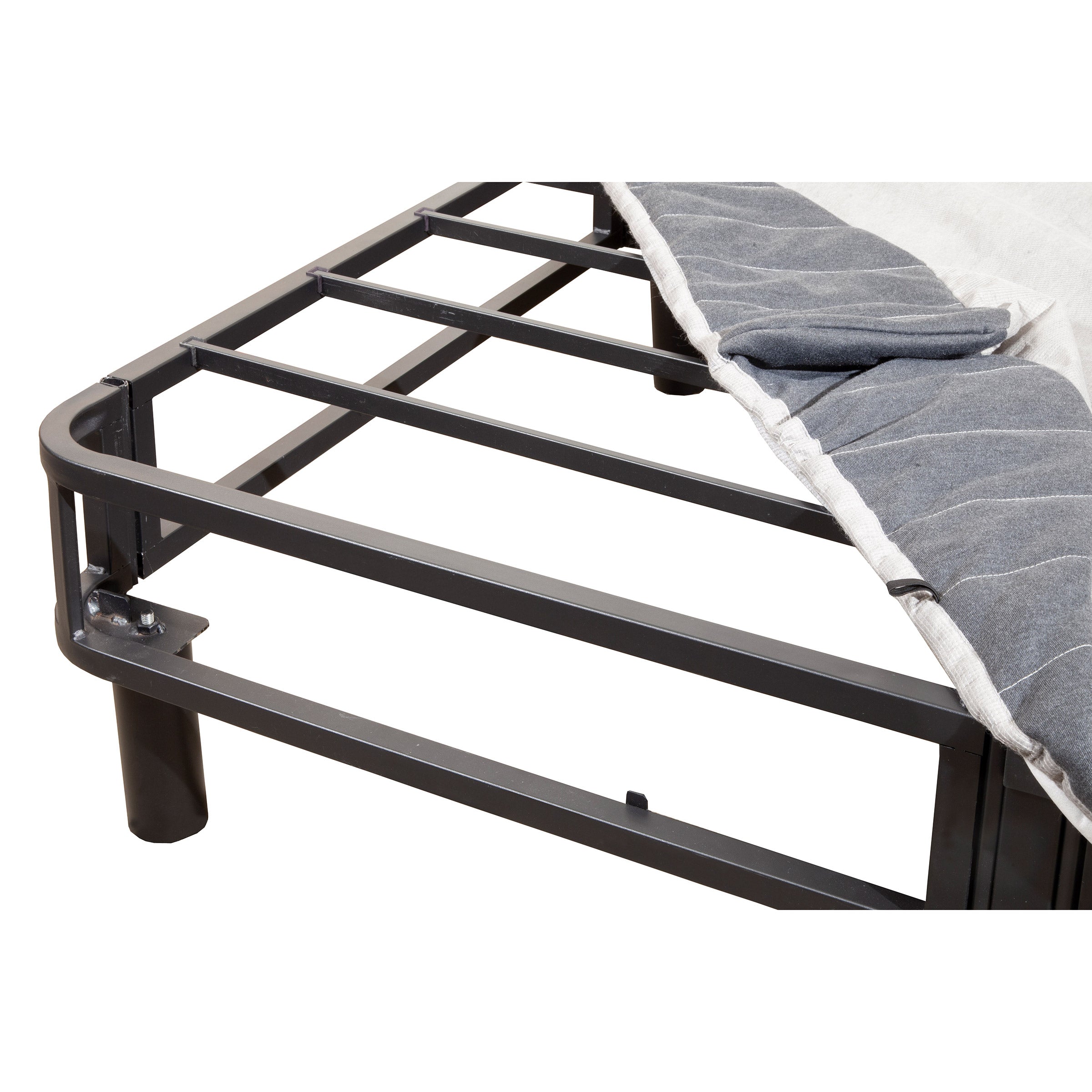 Enforce 7" Metal Box Spring with Headboard Bracket and Legs