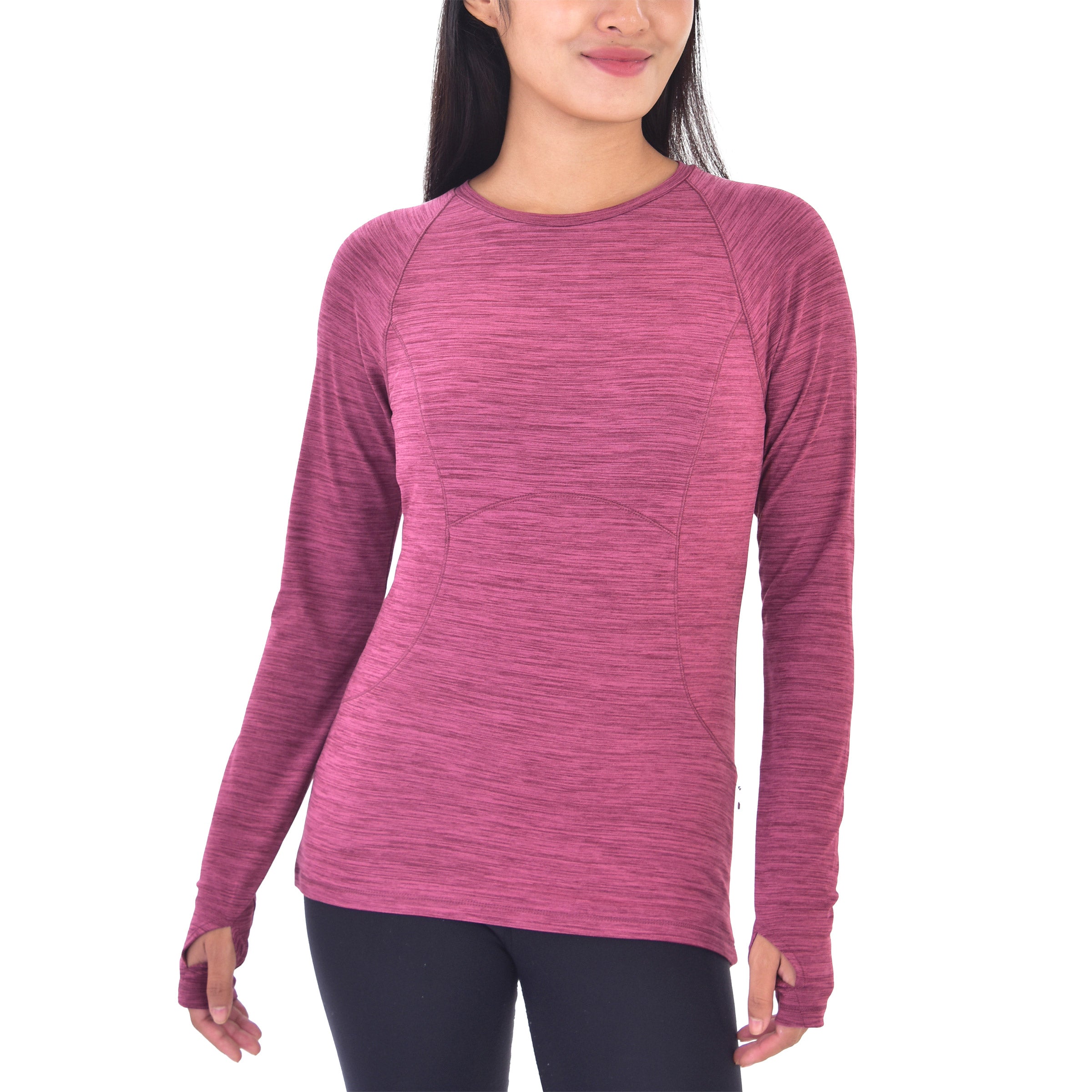 Ladies' Long Sleeve Brushed Active Top