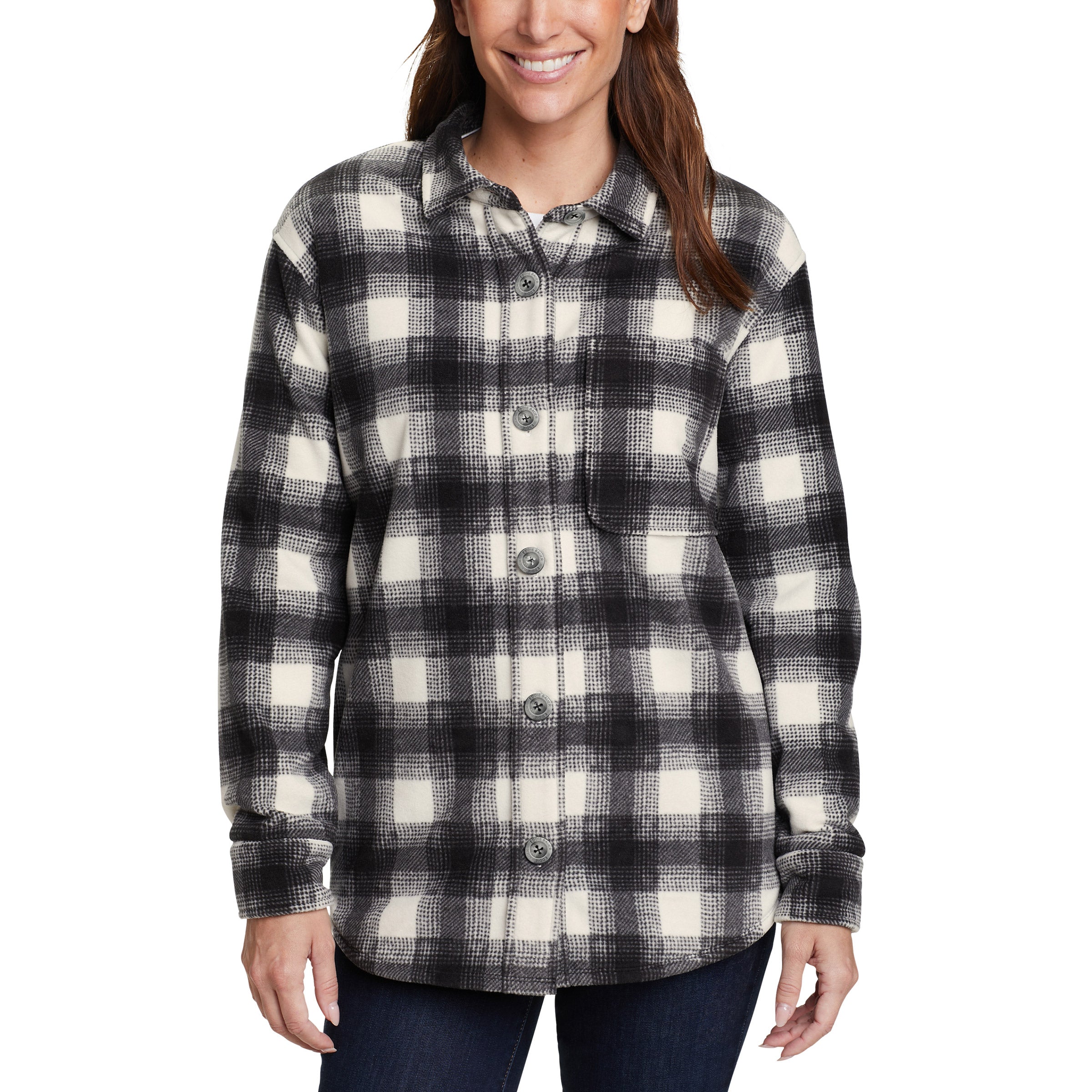 Ladies' Microfleece Button-Up Shirt