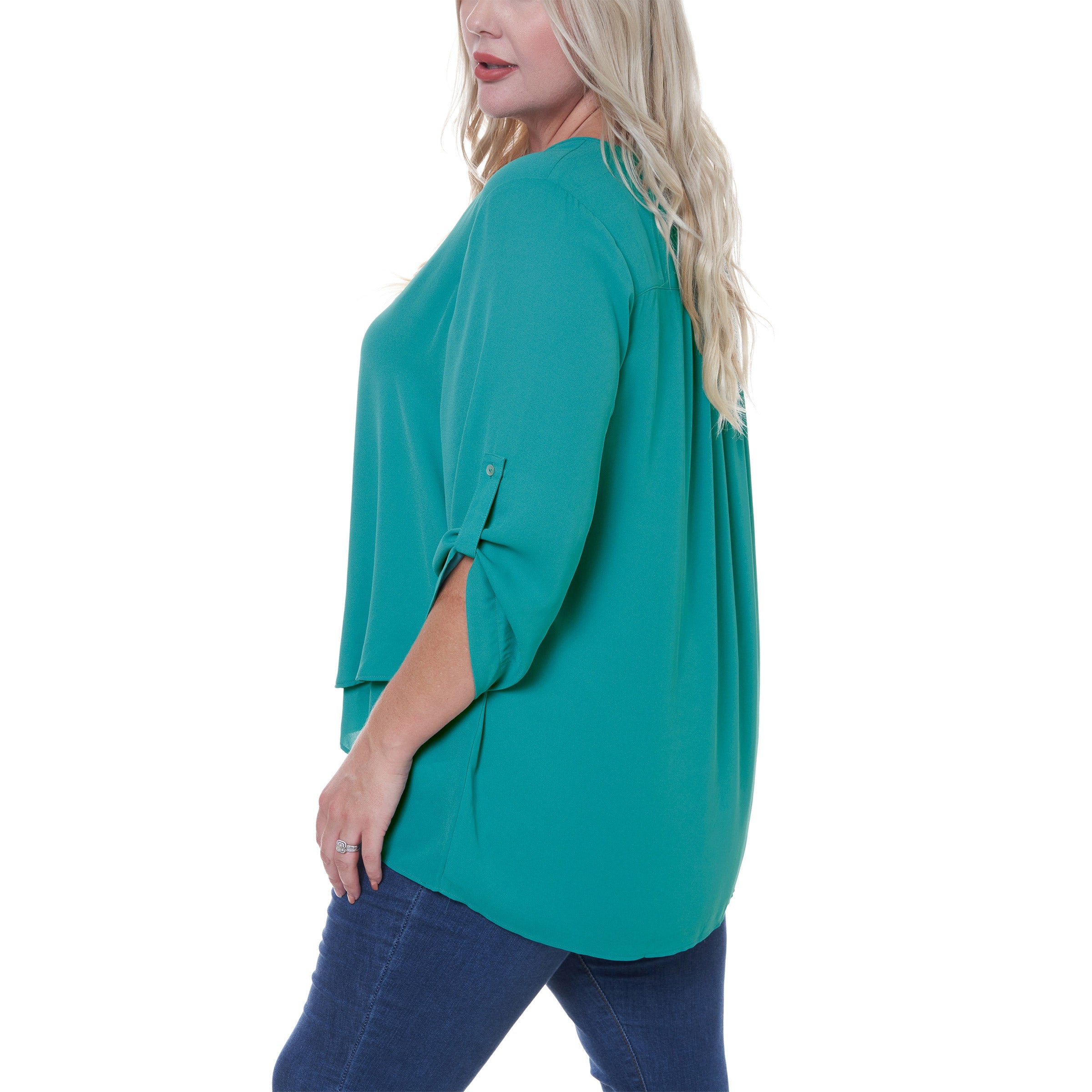 Ladies' V-Neck Crepe Blouse