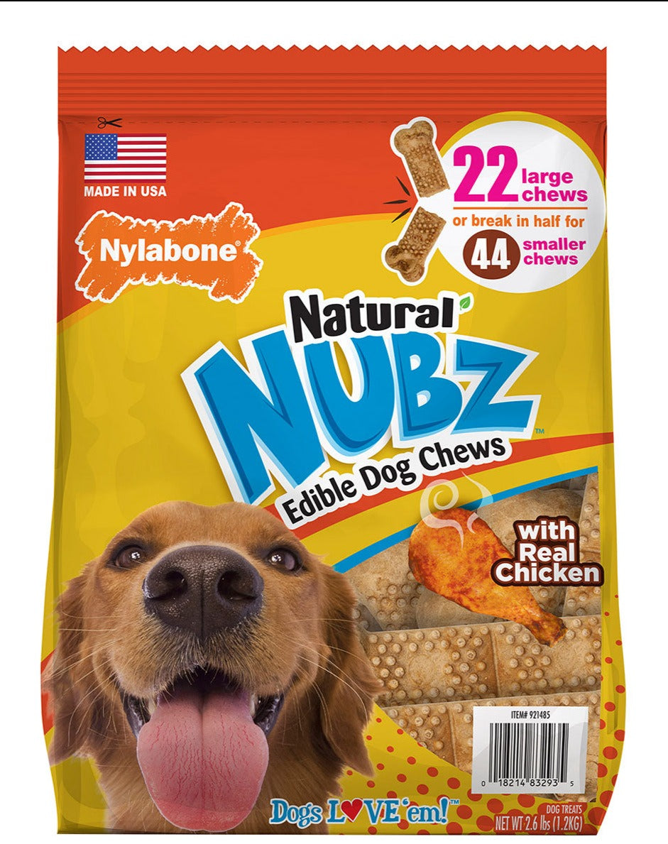 Nylabone NUBZ Dog Chews, 22-count, 2-pack Image