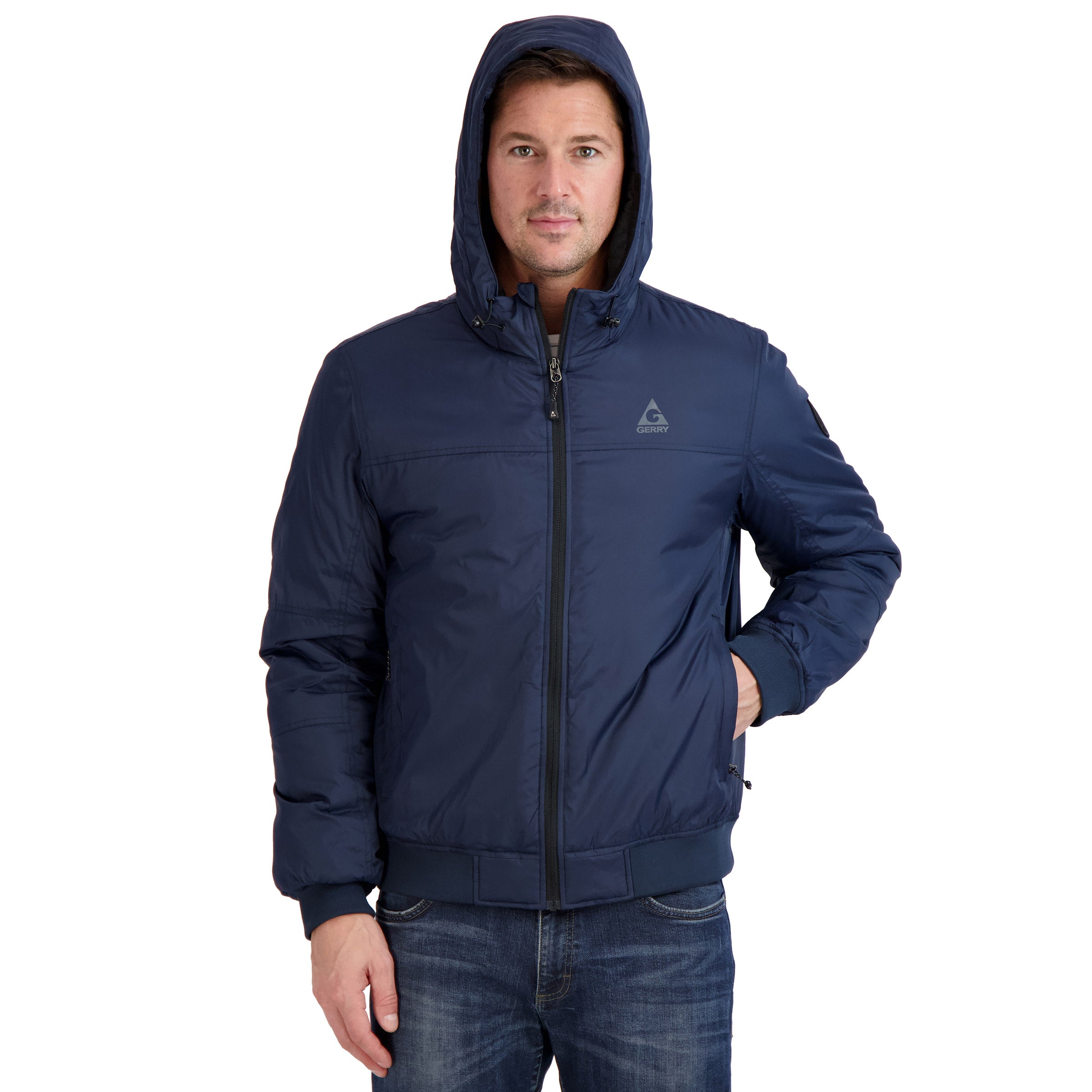 Gerry Men’S Hooded Bomber Jacket