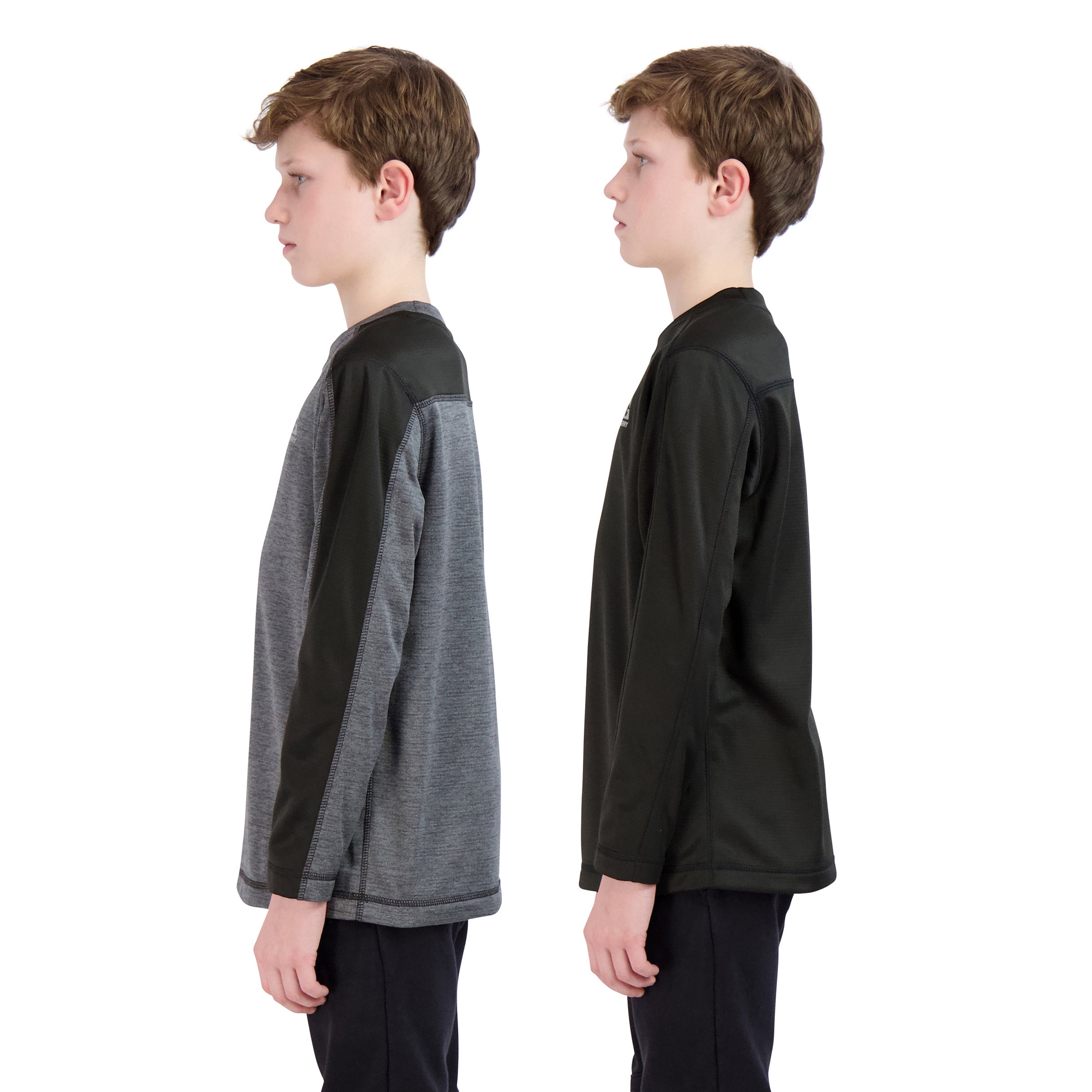 Youth Fleece Lined Long Sleeve Shirt, 2-Pack