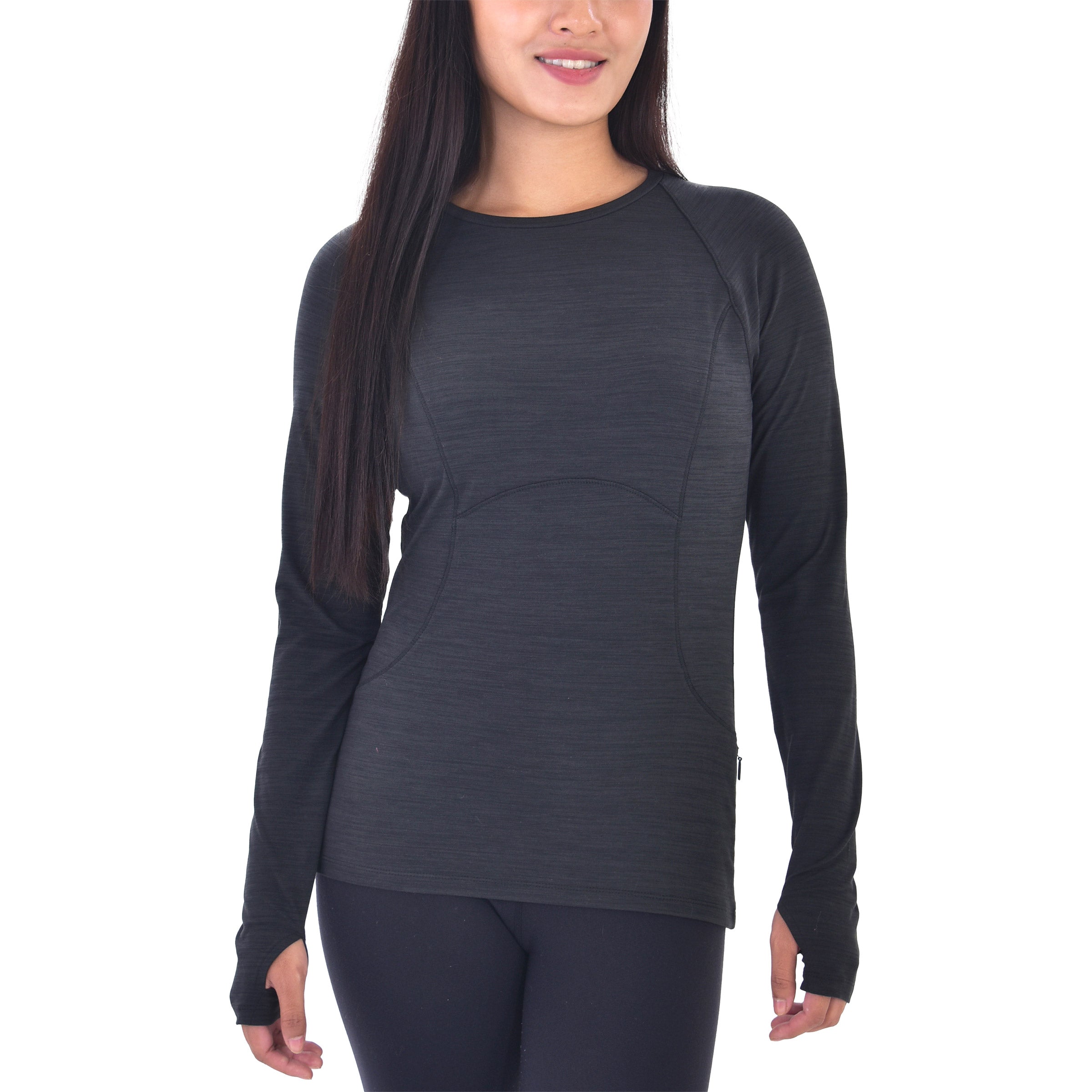 Ladies' Long Sleeve Brushed Active Top