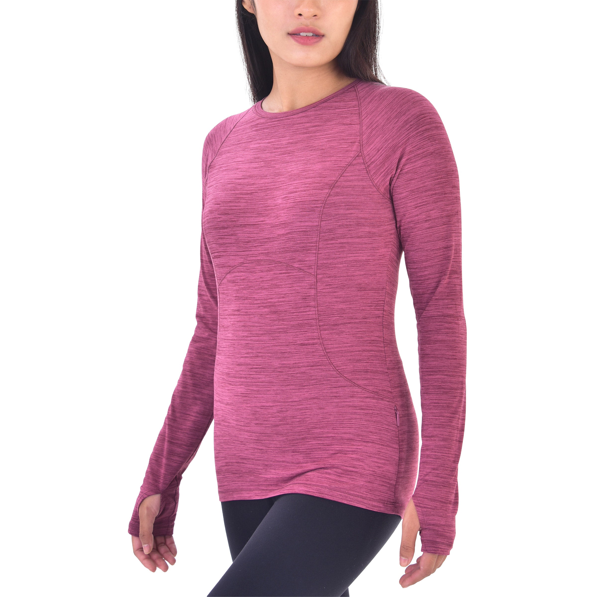 Ladies' Long Sleeve Brushed Active Top