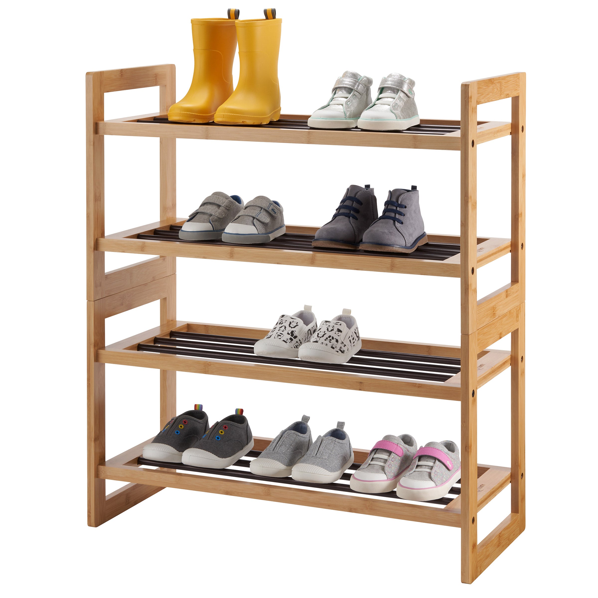 Bamboo Shoe Rack, 2-Pack