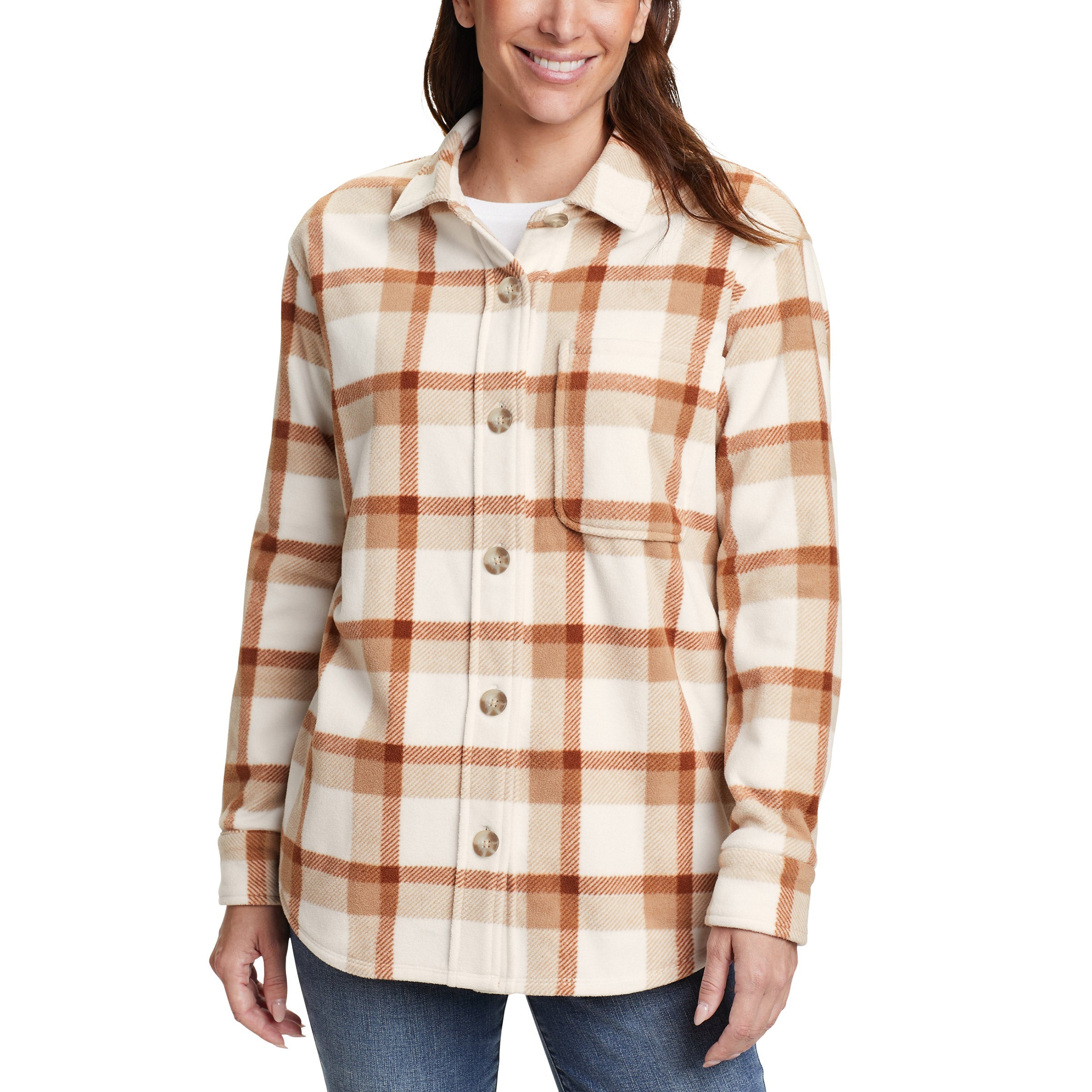 Ladies' Microfleece Button-Up Shirt