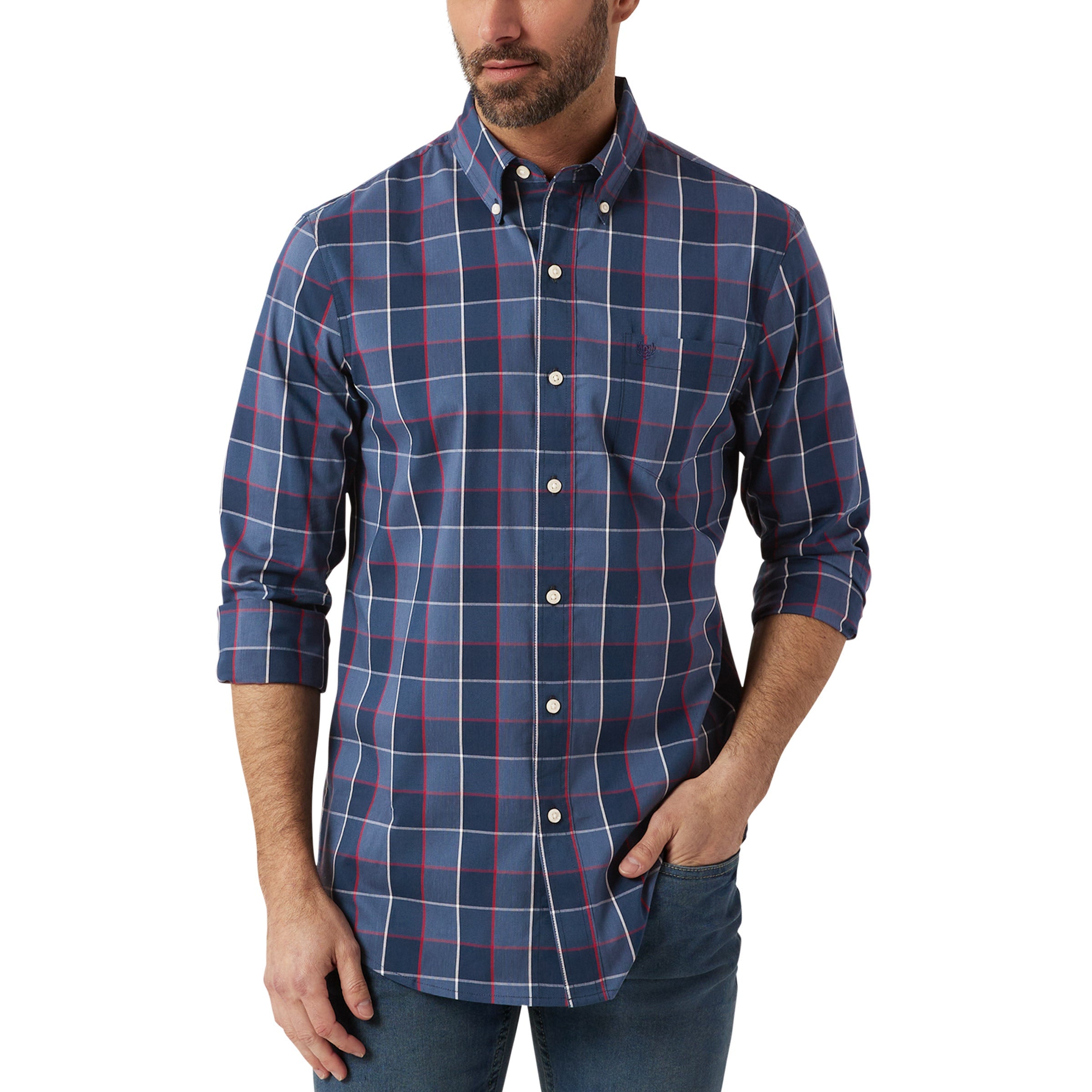 Chaps Men'S Easy Care Button-Down Shirt