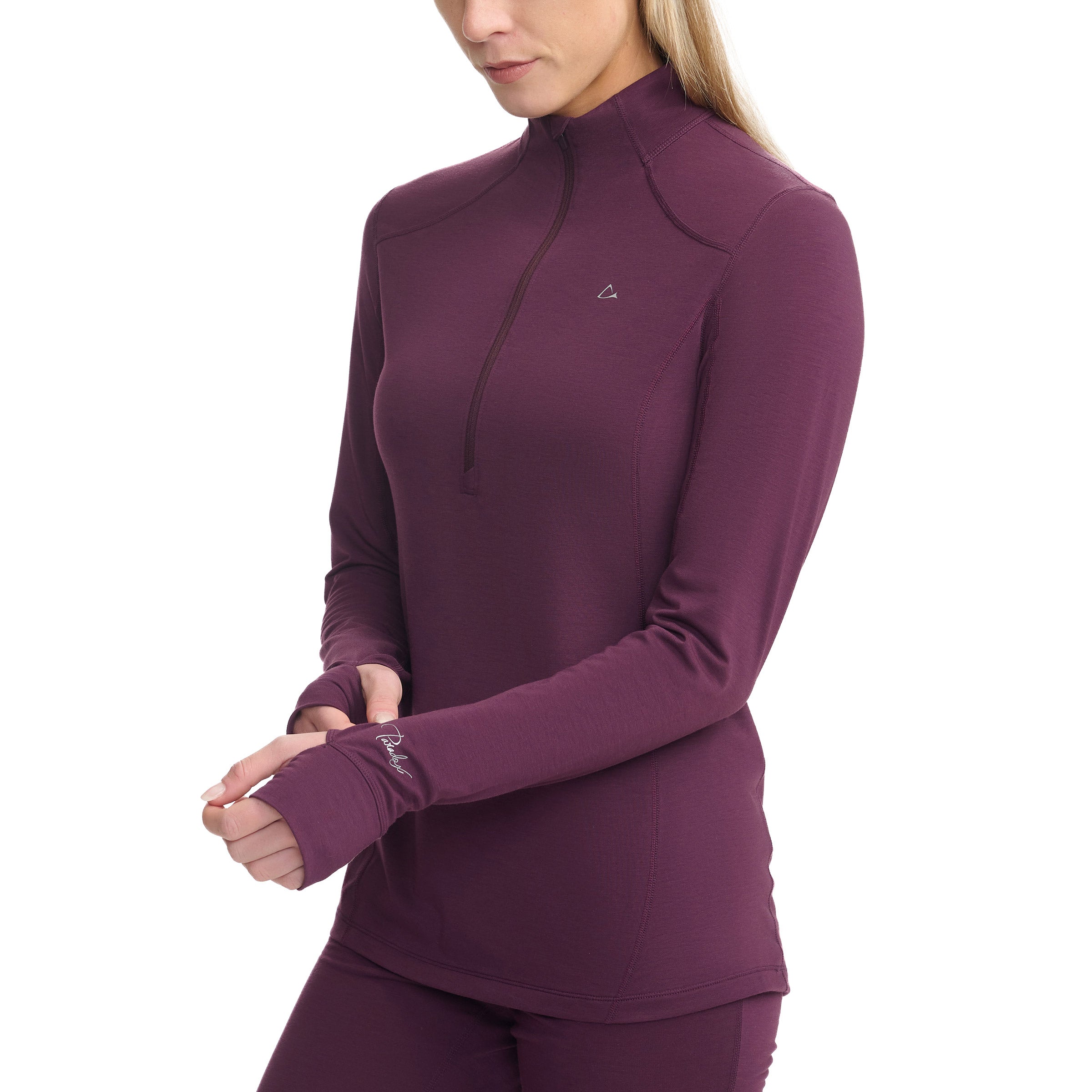 Ladies’ 1/4 Zip Merino Wool Blend Base Layer Top