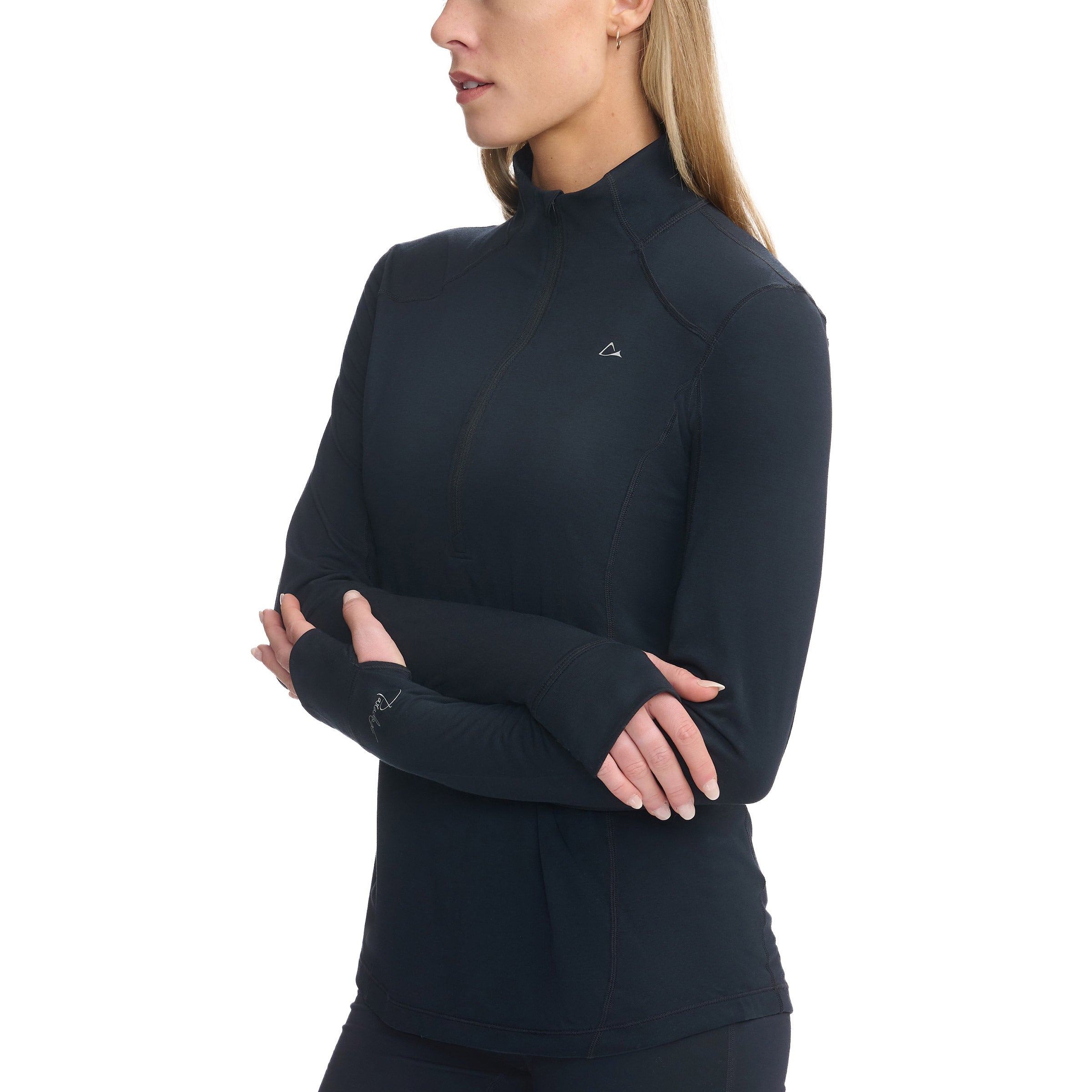 Ladies’ 1/4 Zip Merino Wool Blend Base Layer Top