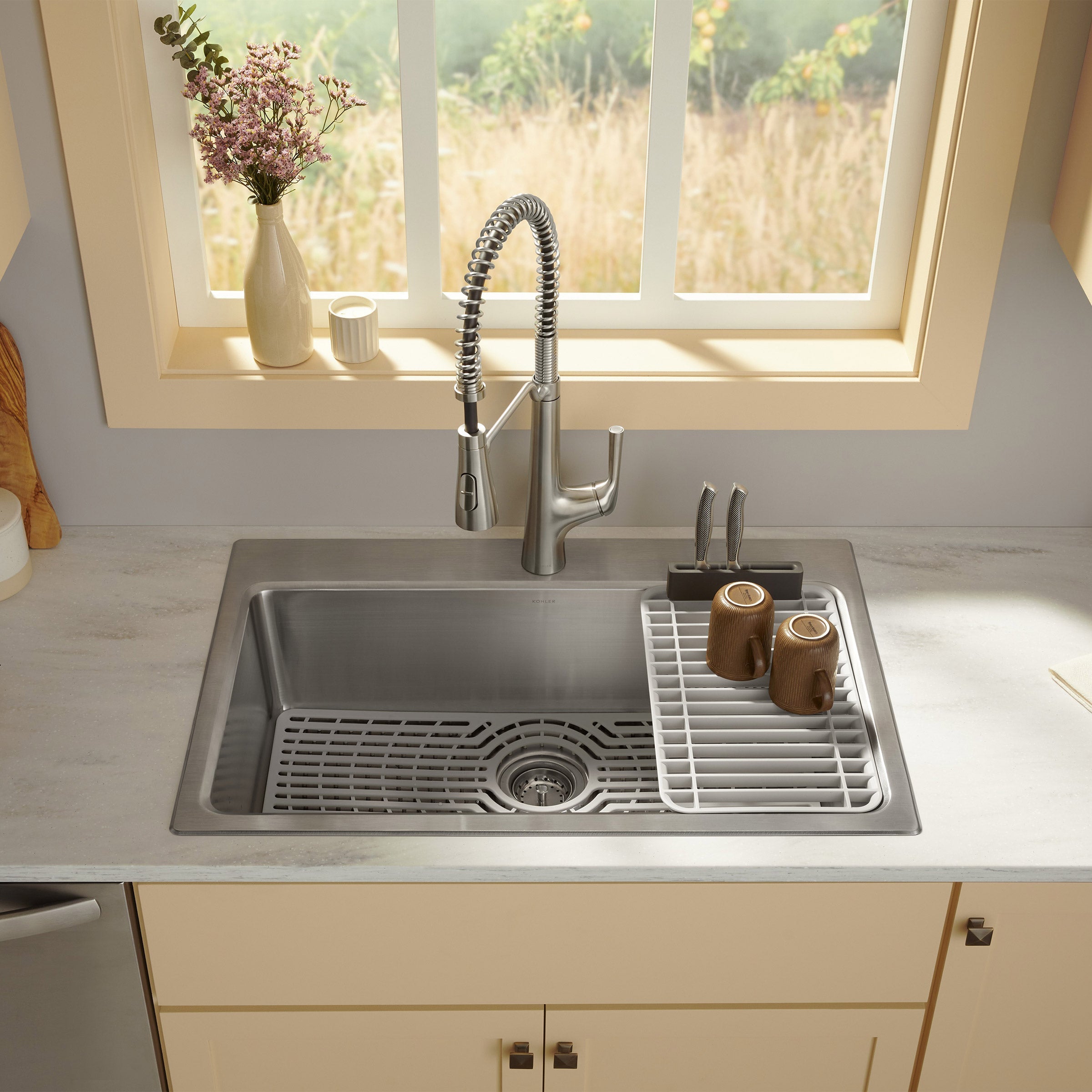 Pro-Function Kitchen Sink Kit - with Vibrant Stainless or Matte Black Faucet