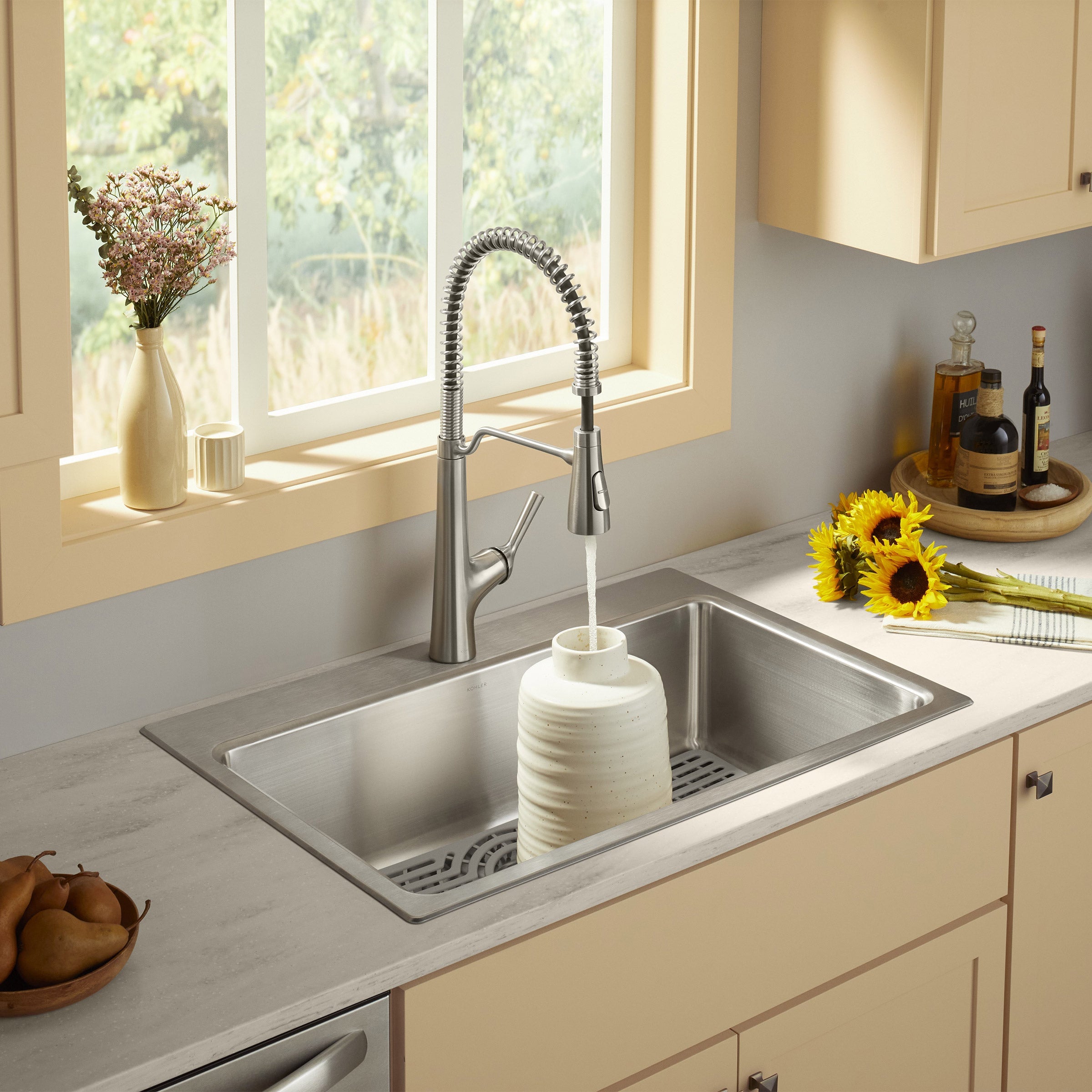 Pro-Function Kitchen Sink Kit - with Vibrant Stainless or Matte Black Faucet