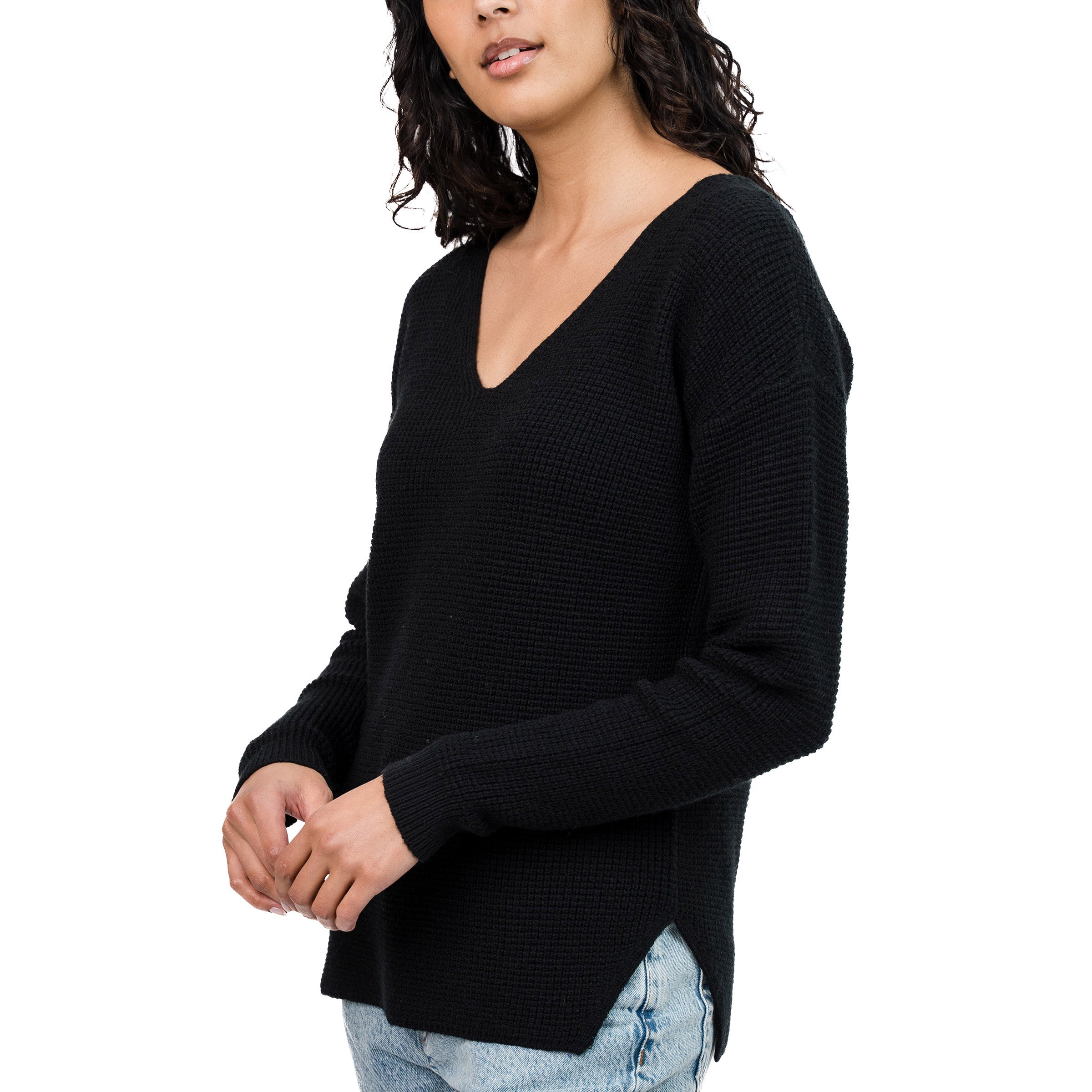 Ladies' Waffle Knit Sweater