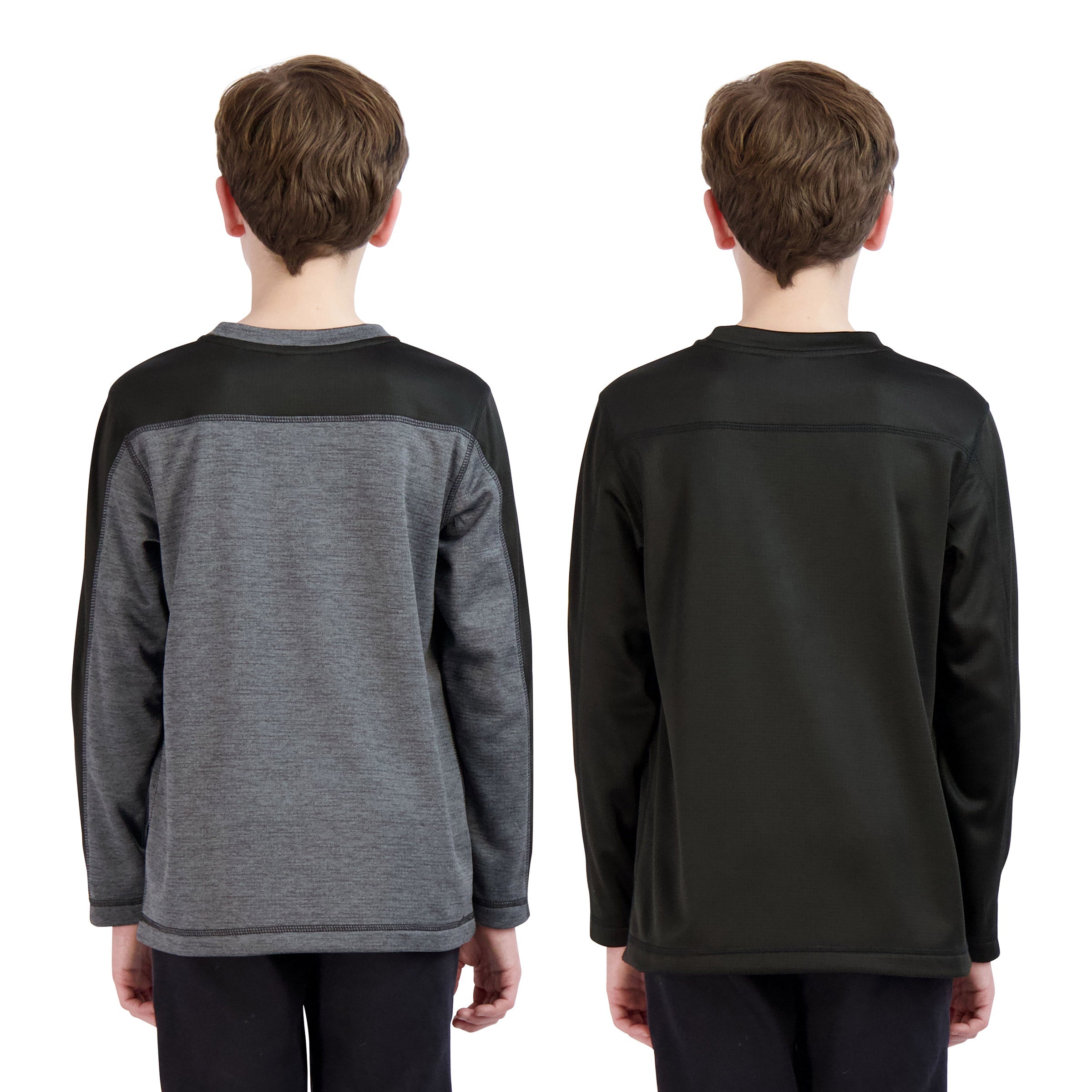 Youth Fleece Lined Long Sleeve Shirt, 2-Pack