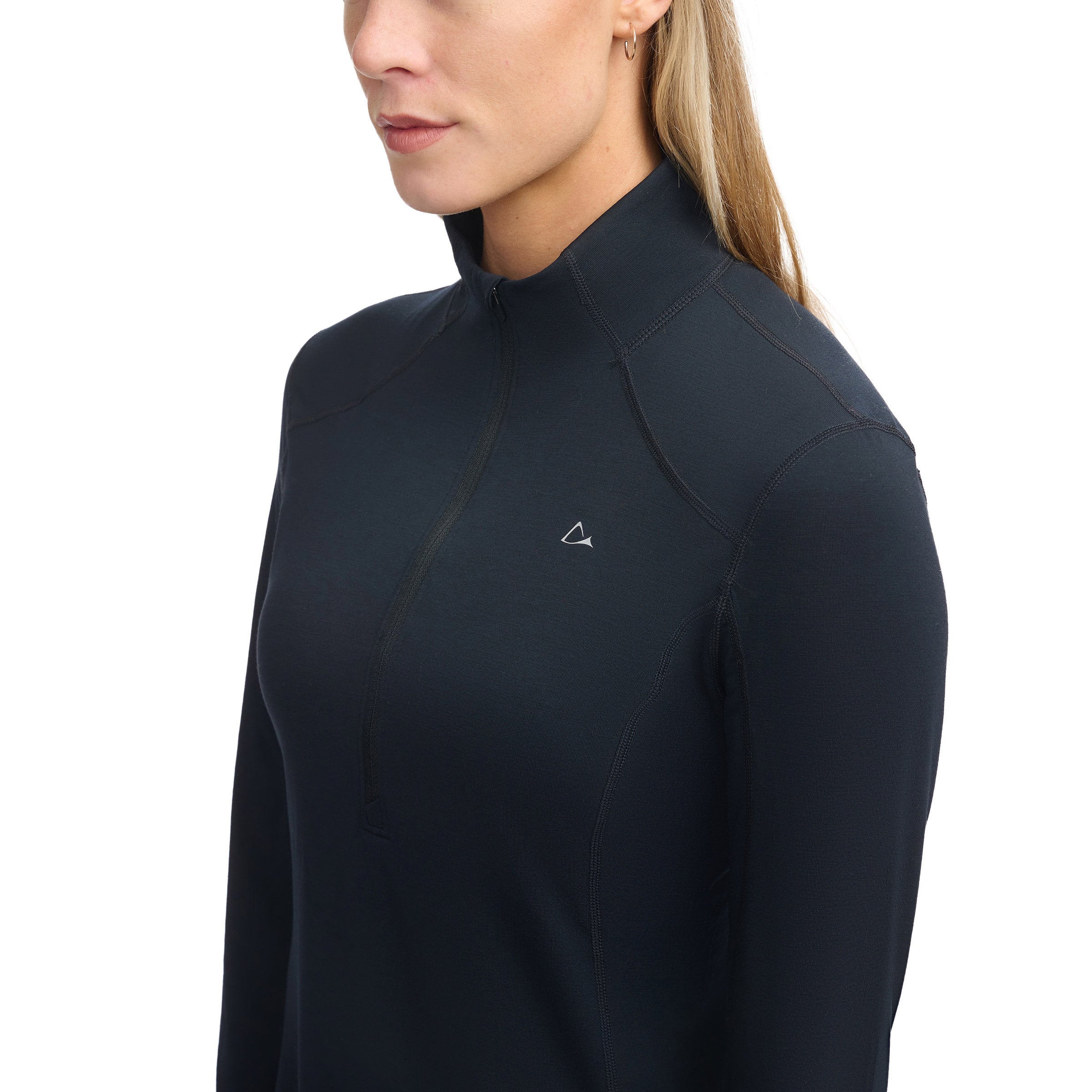 Ladies’ 1/4 Zip Merino Wool Blend Base Layer Top