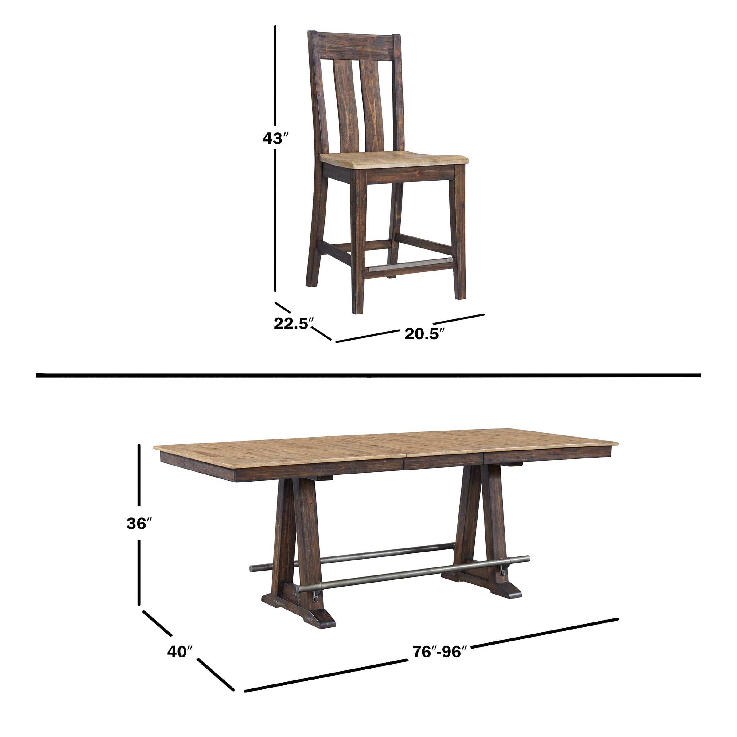 Traditions Counter Height Dining Table Collection