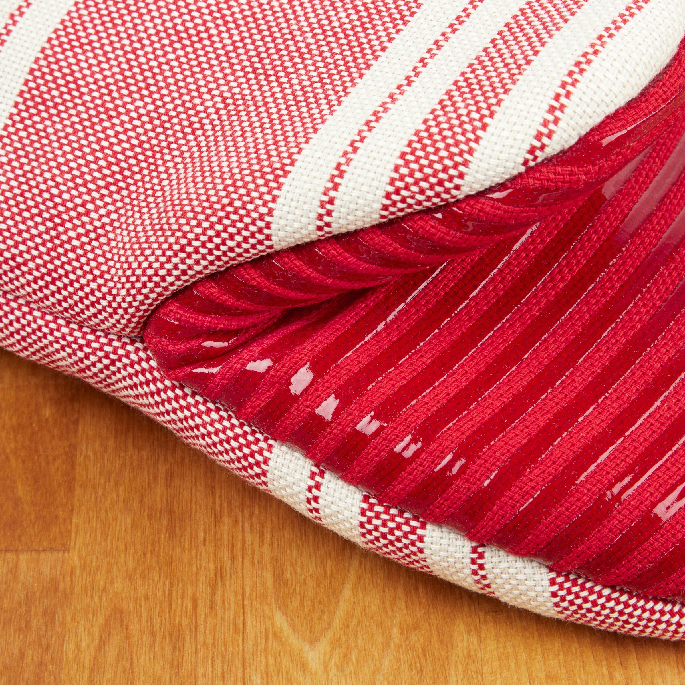 Vintage Stripe Pot Holder and Oven Mitt Set, 4-Pack