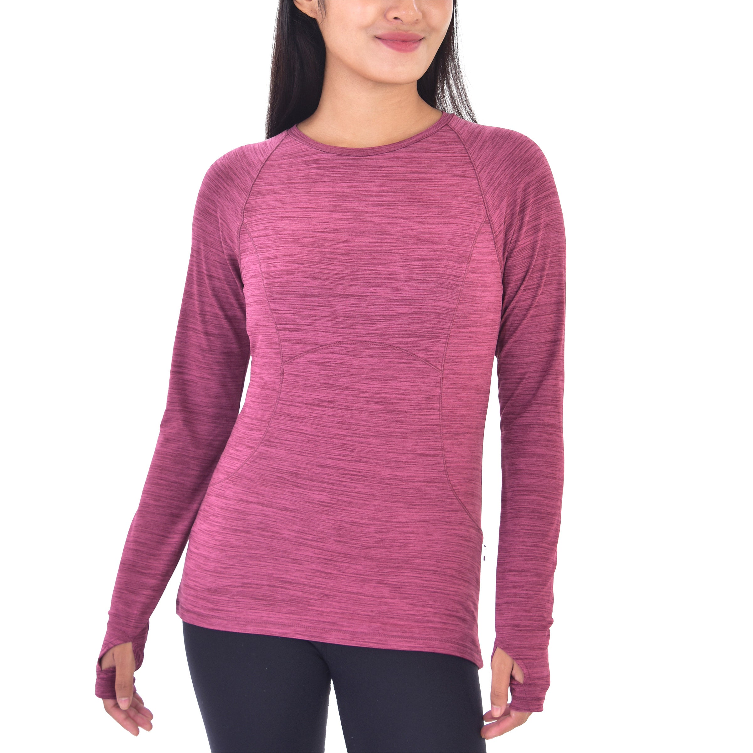 Ladies' Long Sleeve Brushed Active Top