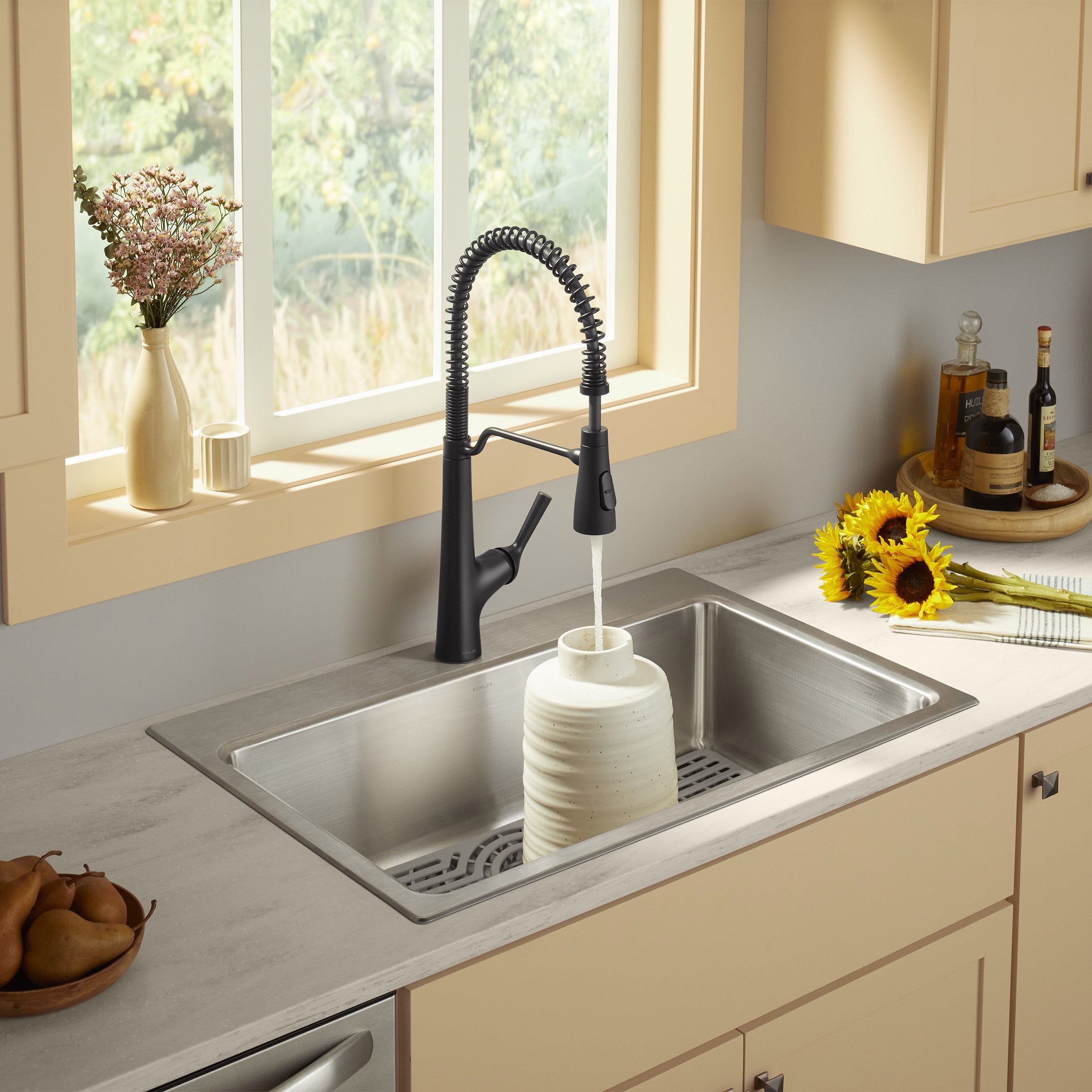 Pro-Function Kitchen Sink Kit - with Vibrant Stainless or Matte Black Faucet