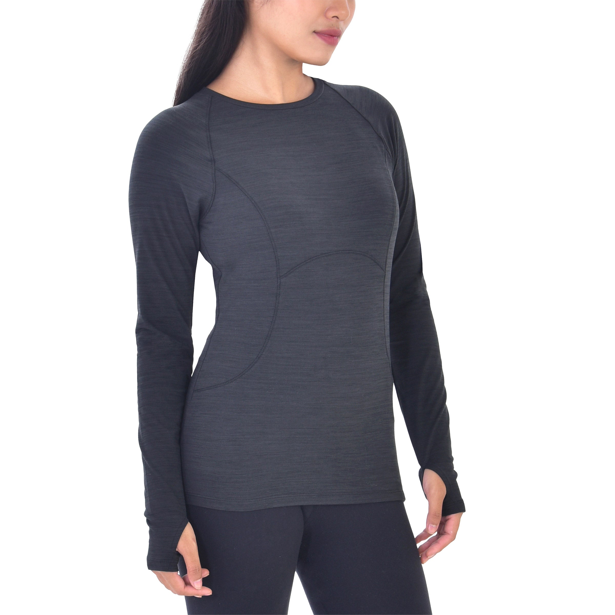 Ladies' Long Sleeve Brushed Active Top