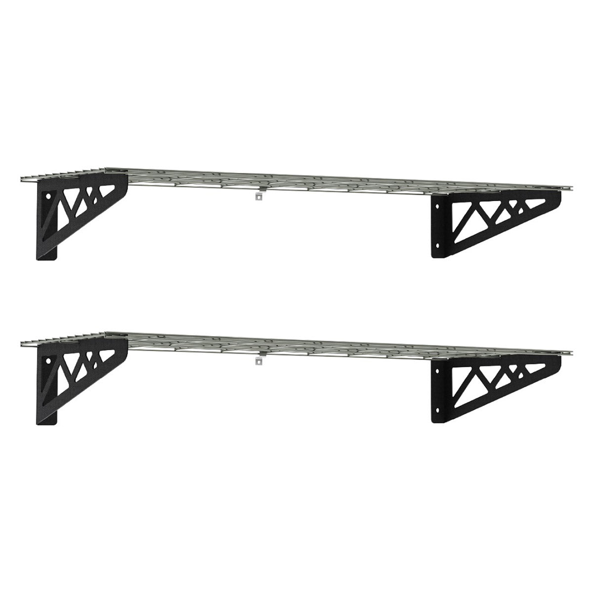 Saferacks Wall Shelf Combo Kit, Two Shelves, Four Deck Hooks