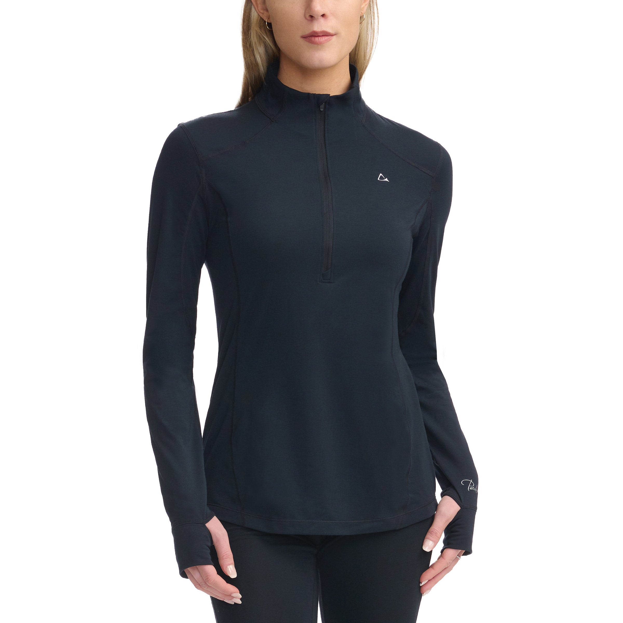 Ladies’ 1/4 Zip Merino Wool Blend Base Layer Top