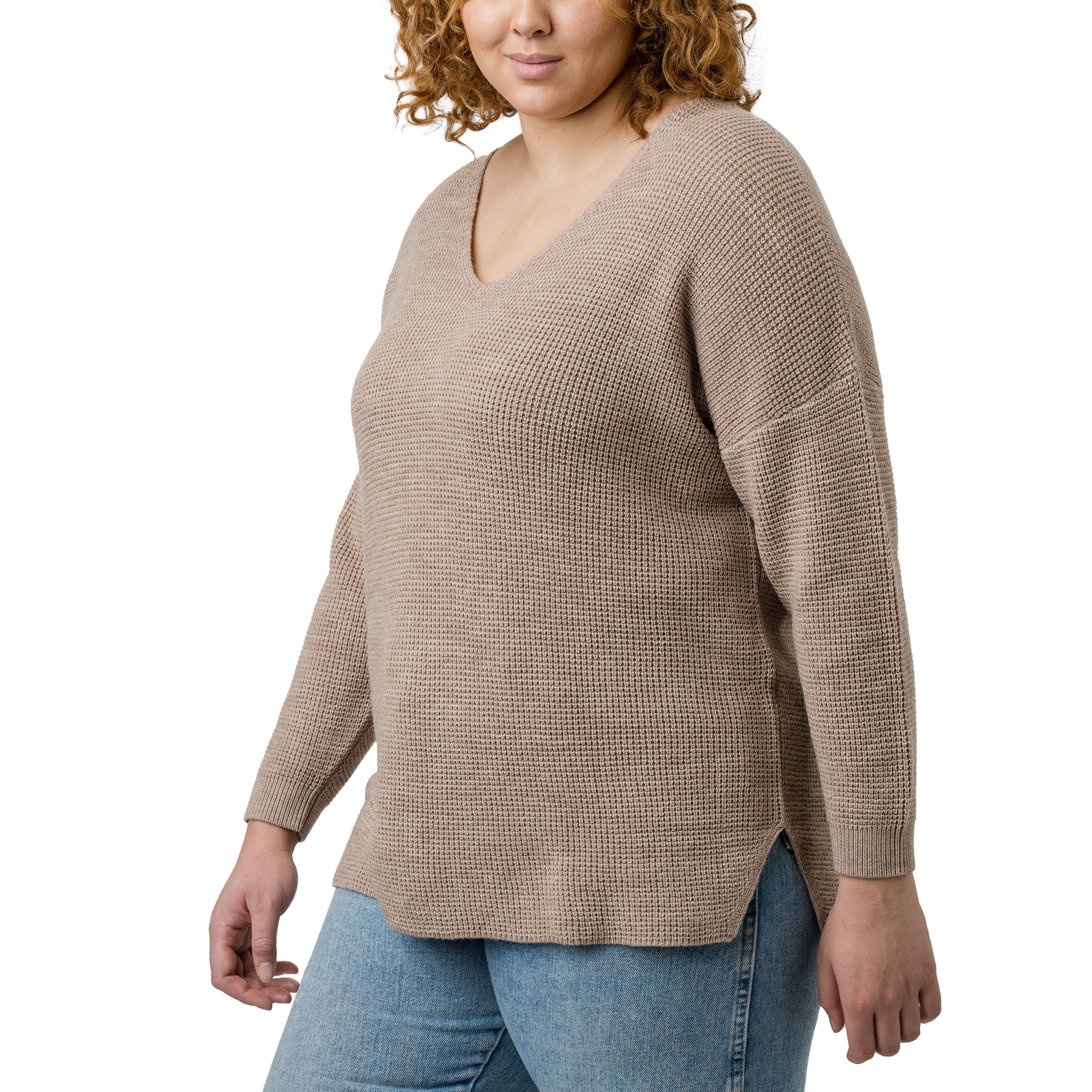 Ladies' Waffle Knit Sweater