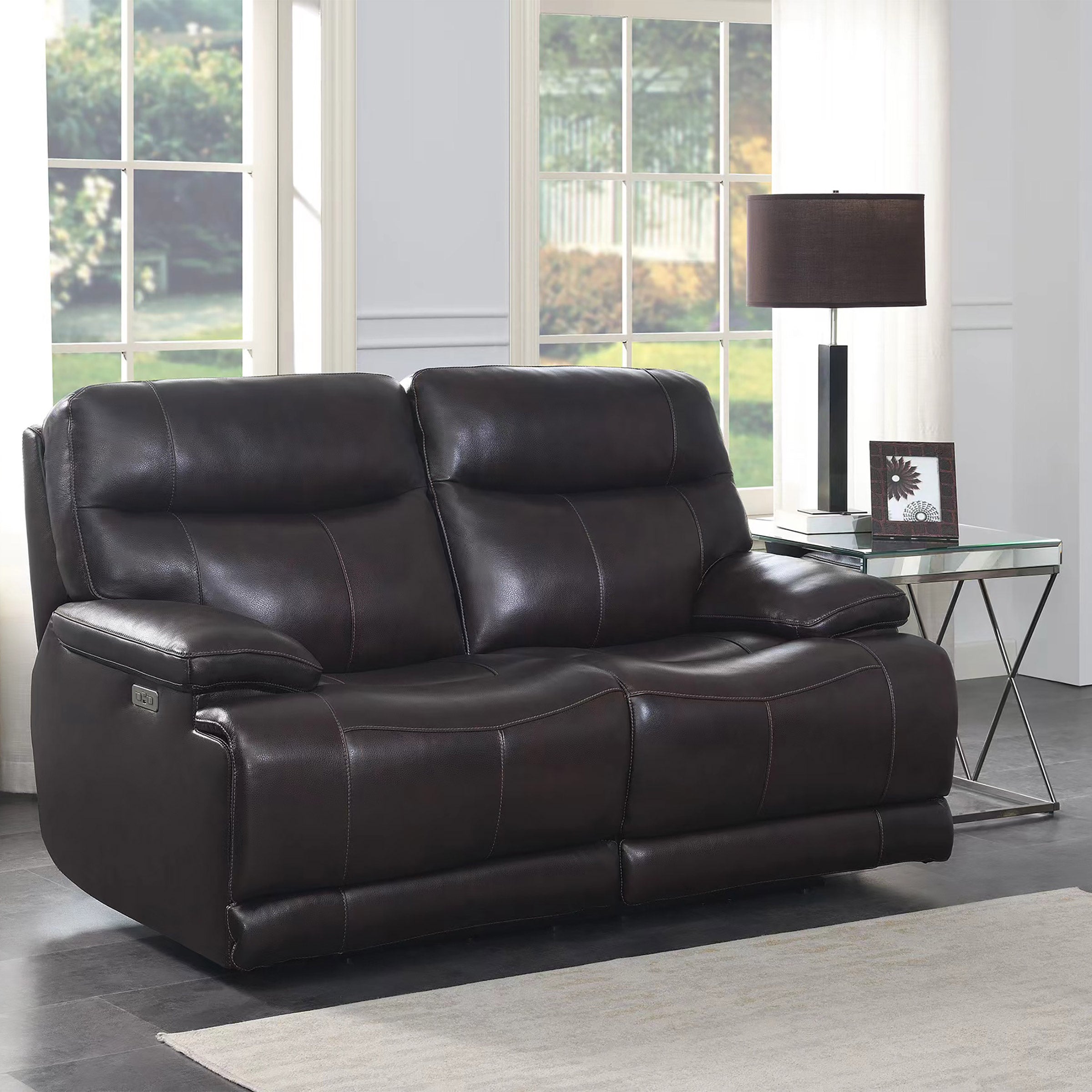 Ridgewin Leather Power Reclining Loveseat Image